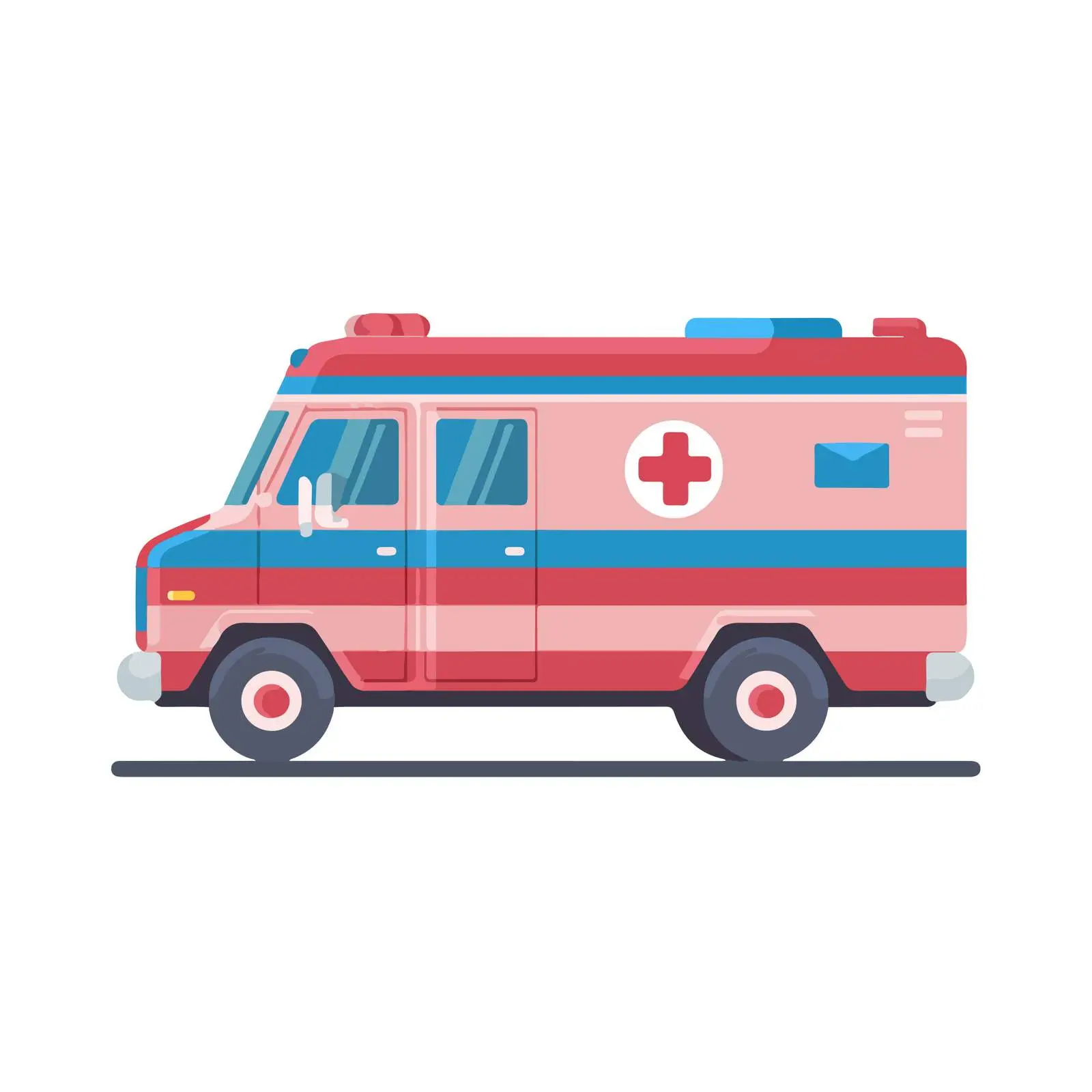 Ambulance Icon in Bold Flat Style — free download from Dotvec