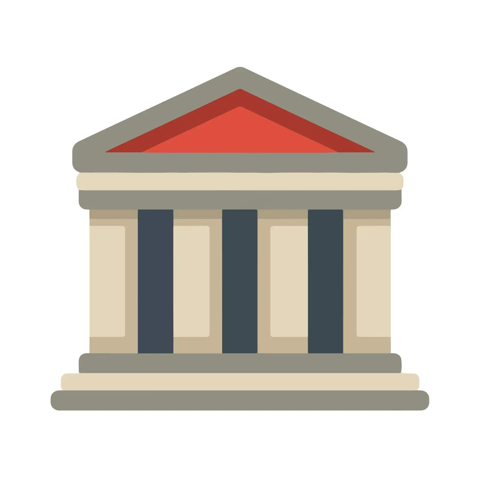 Bank Icon Flat Style — free download from Dotvec