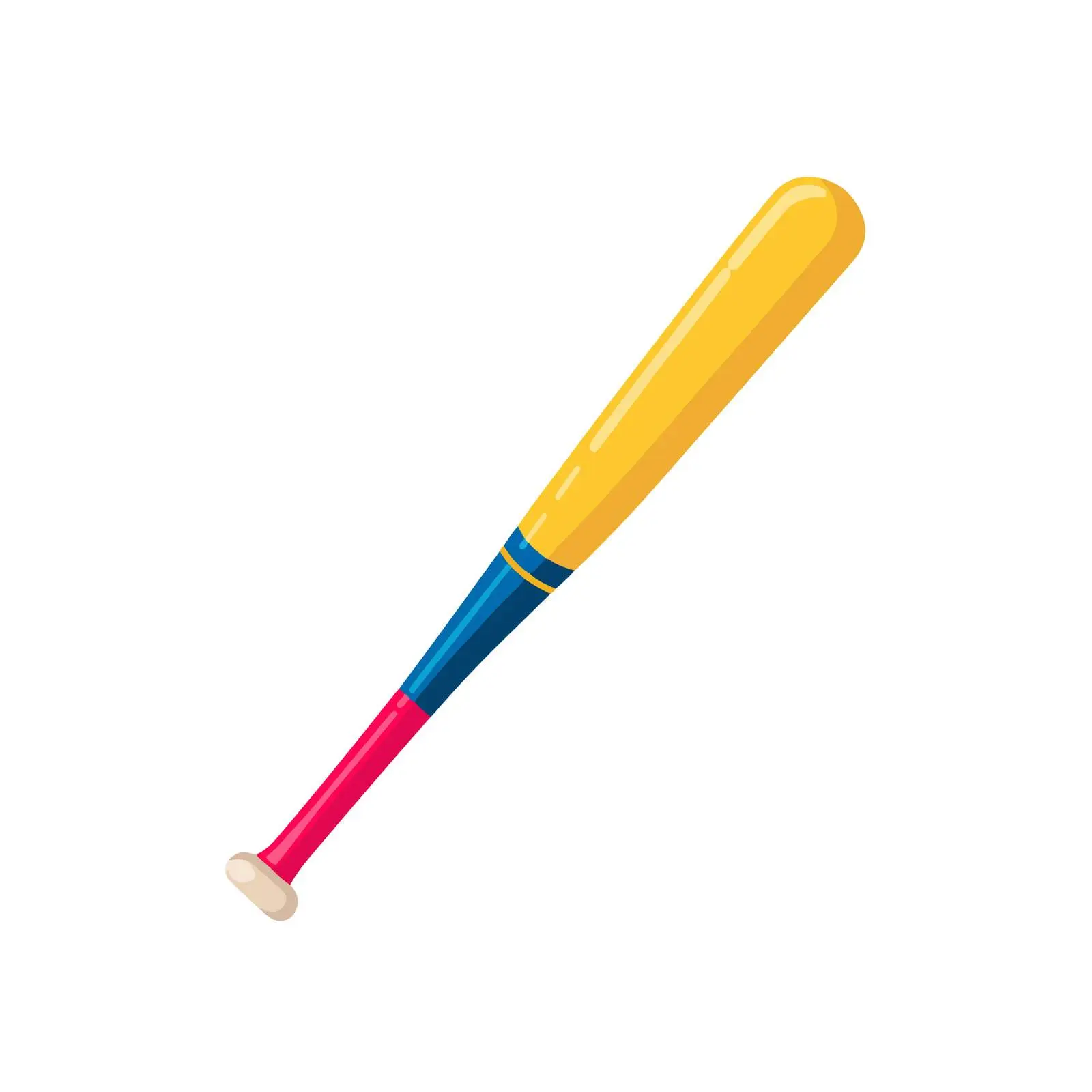Colorful Baseball Bat Icon — free download from Dotvec
