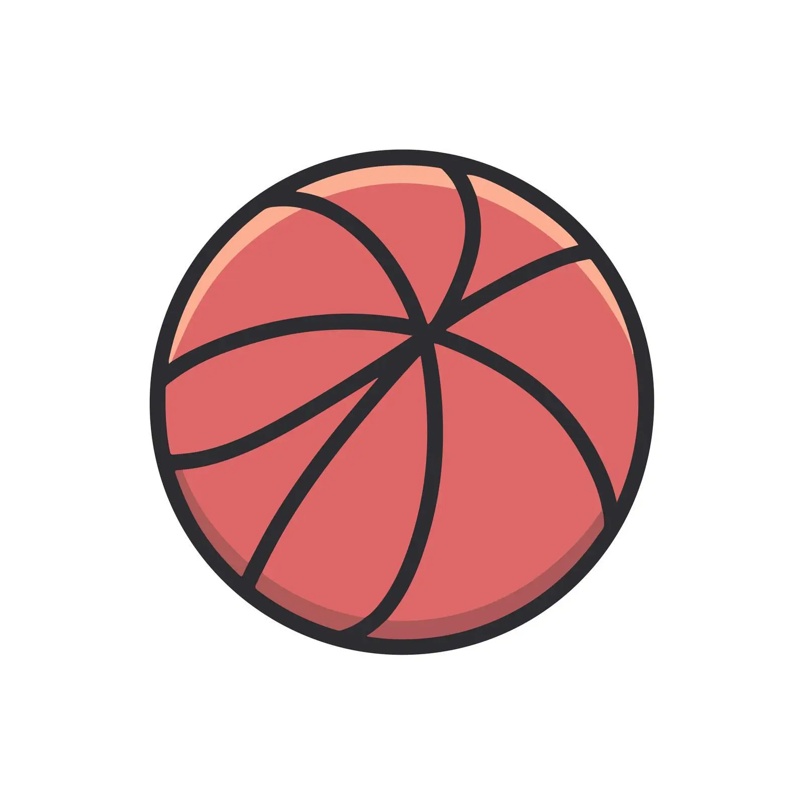 Basketball Outline Icon — free download from Dotvec