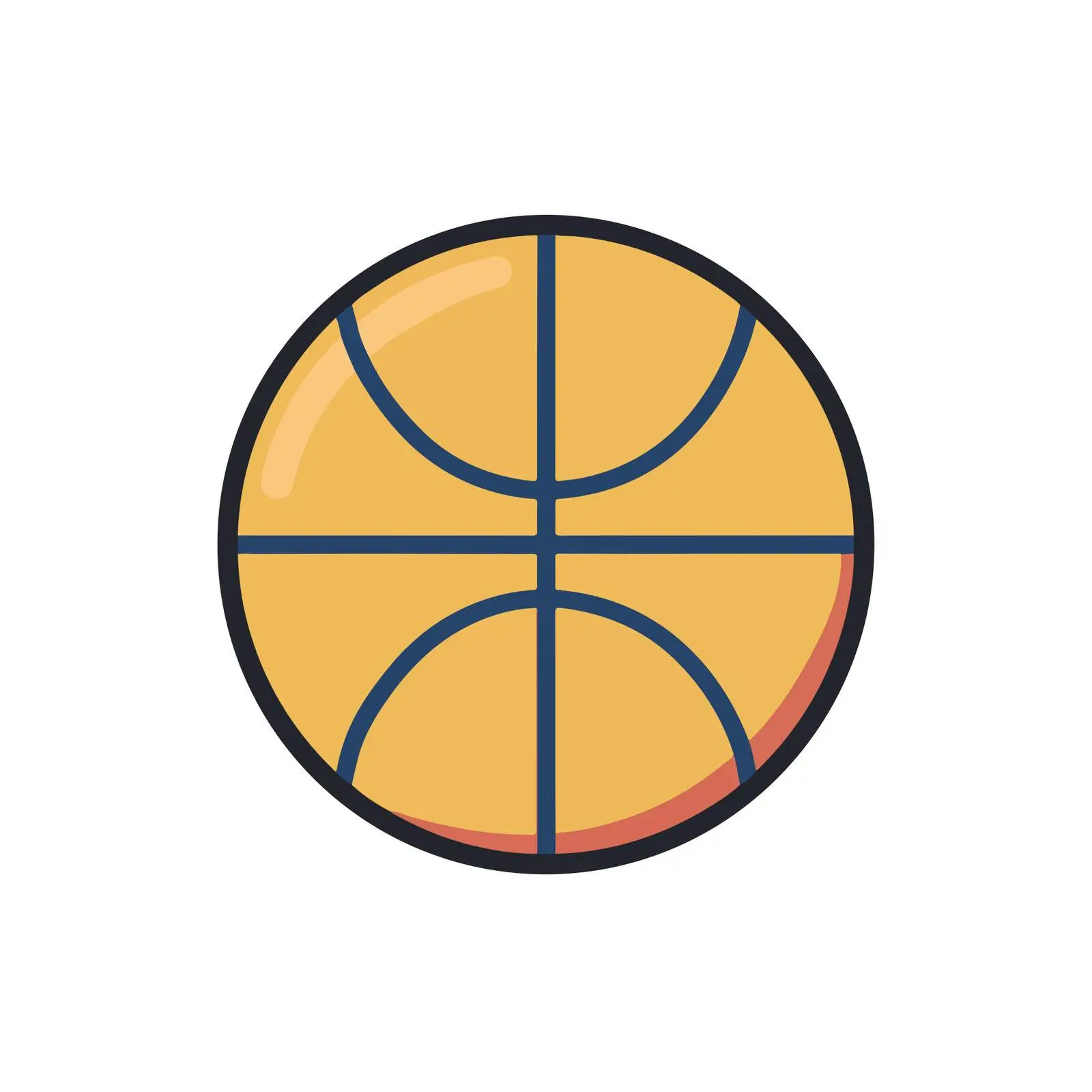 Basketball Outline Icon — free download from Dotvec