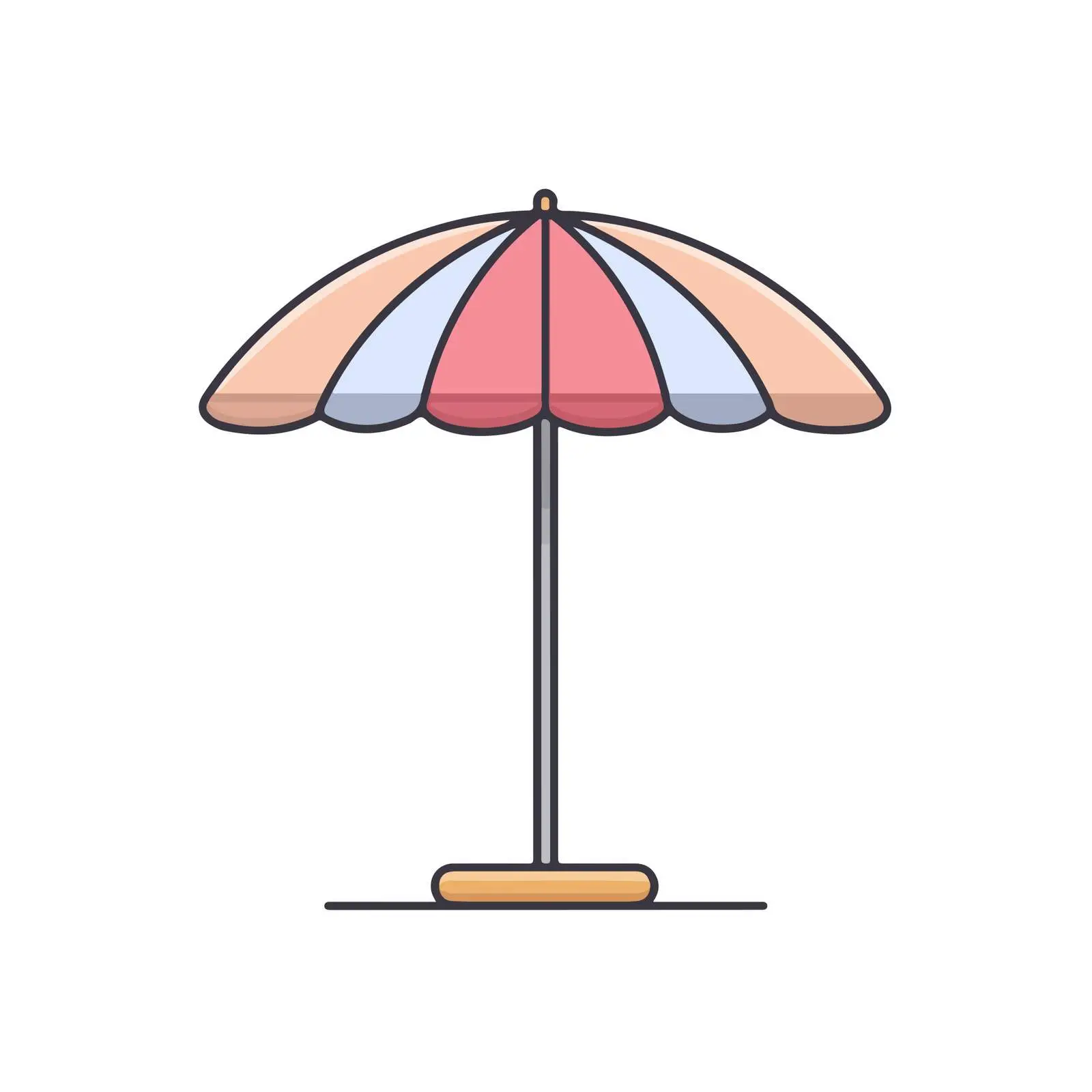 Beach Umbrella Vector Icon