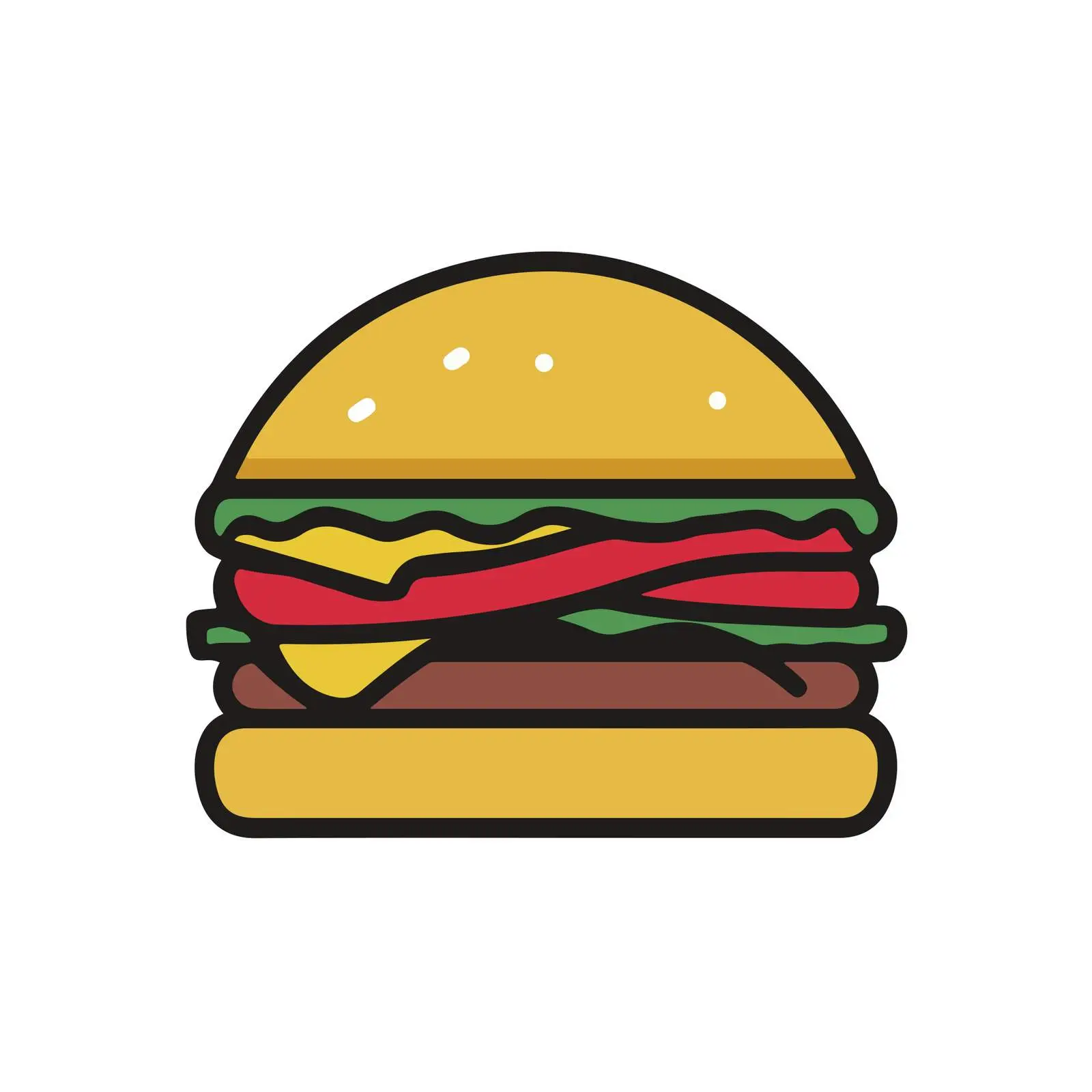 Burger Outline Icon — free download from Dotvec