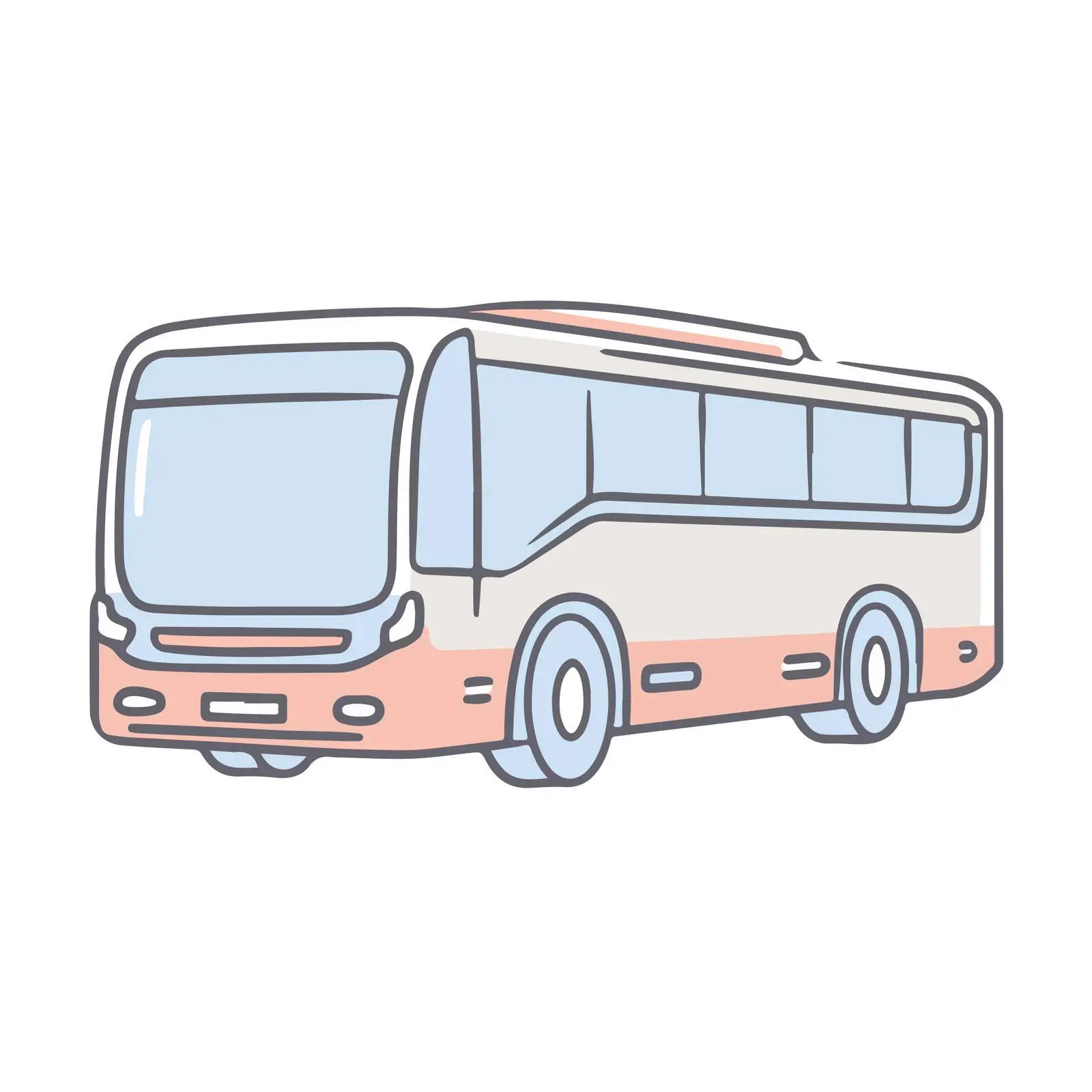 Bus Outline Vector Icon — free download from Dotvec
