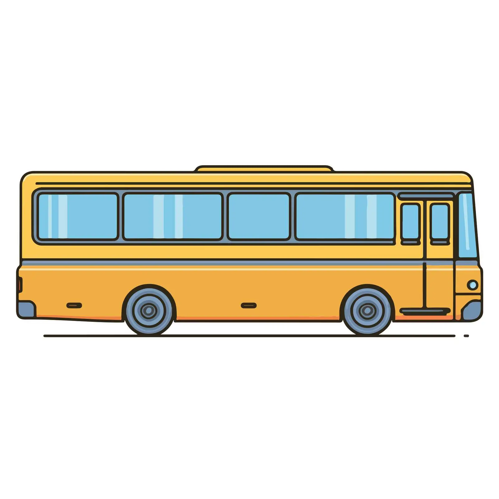 Bus Outline Icon Vector Style — free download from Dotvec