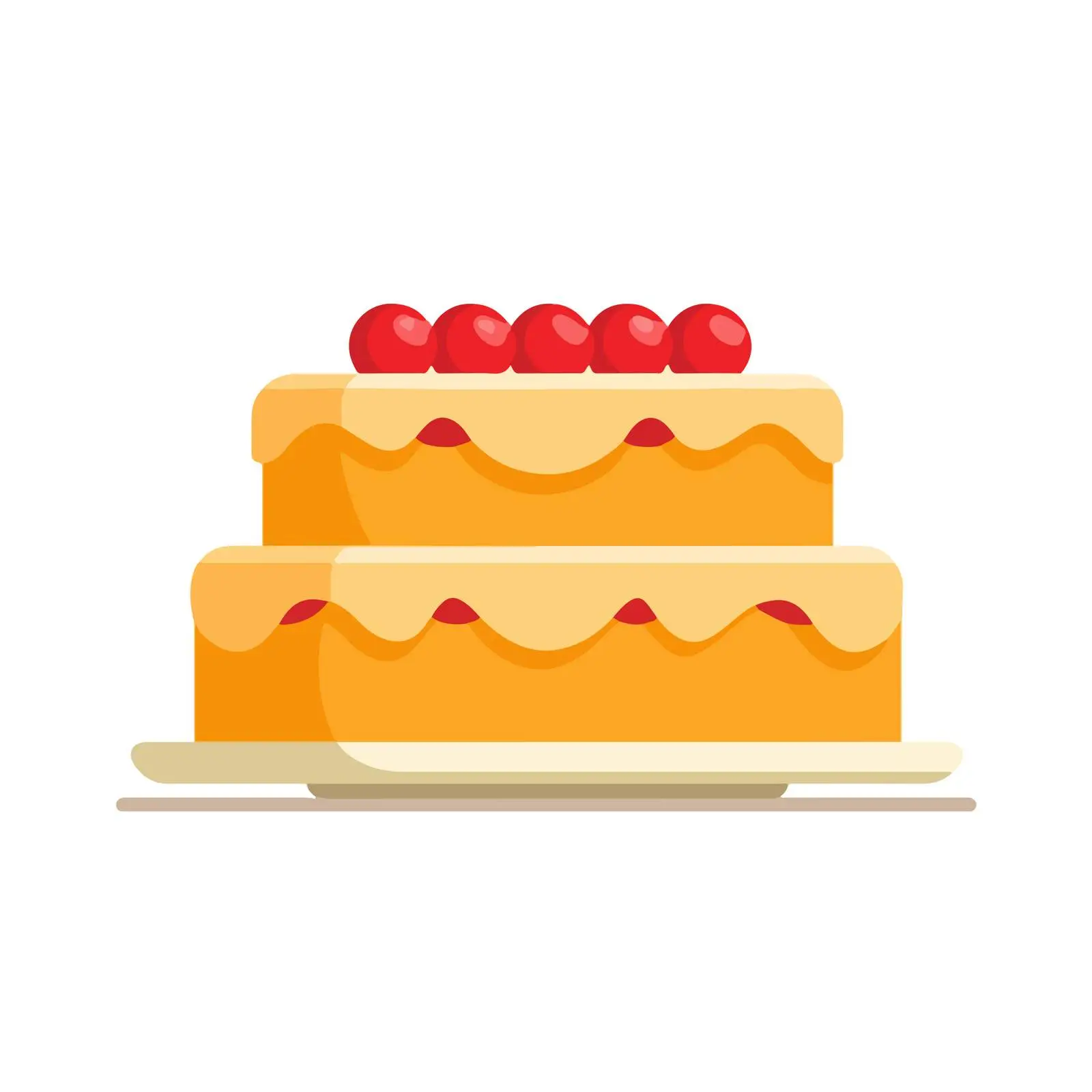 Classic Cake Flat Vector Icon — free download from Dotvec