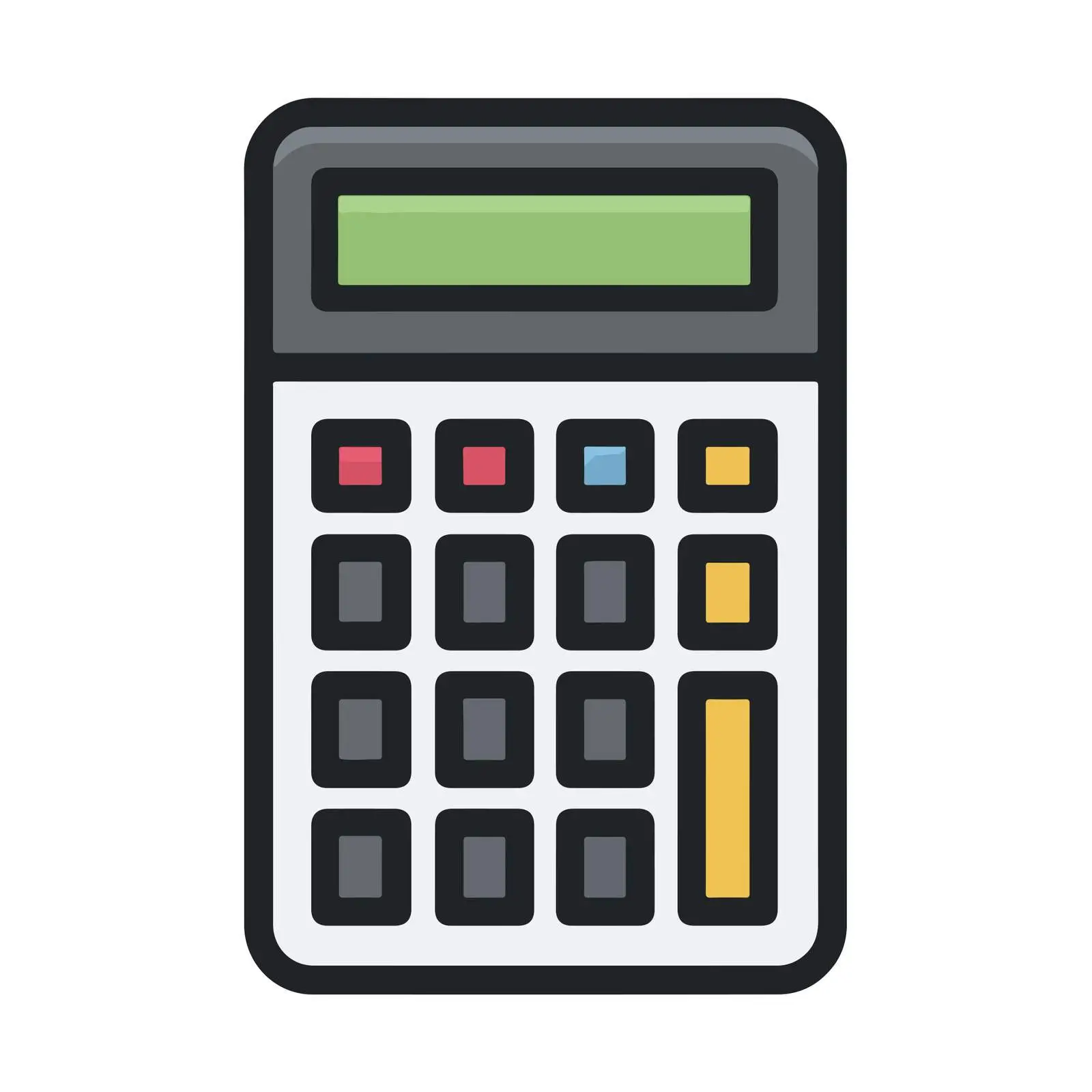 Calculator Outline Icon — free download from Dotvec