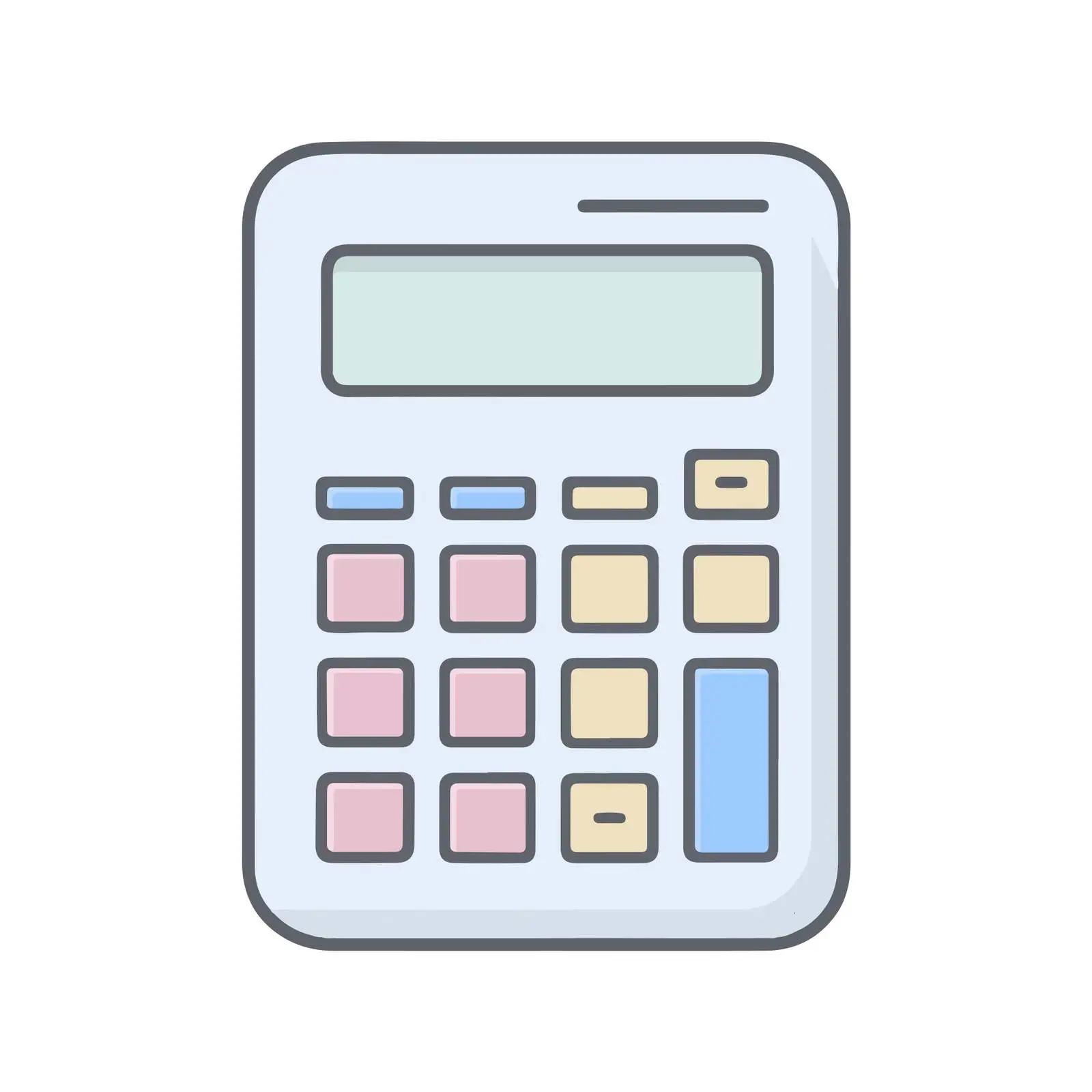Calculator Outline Icon — free download from Dotvec