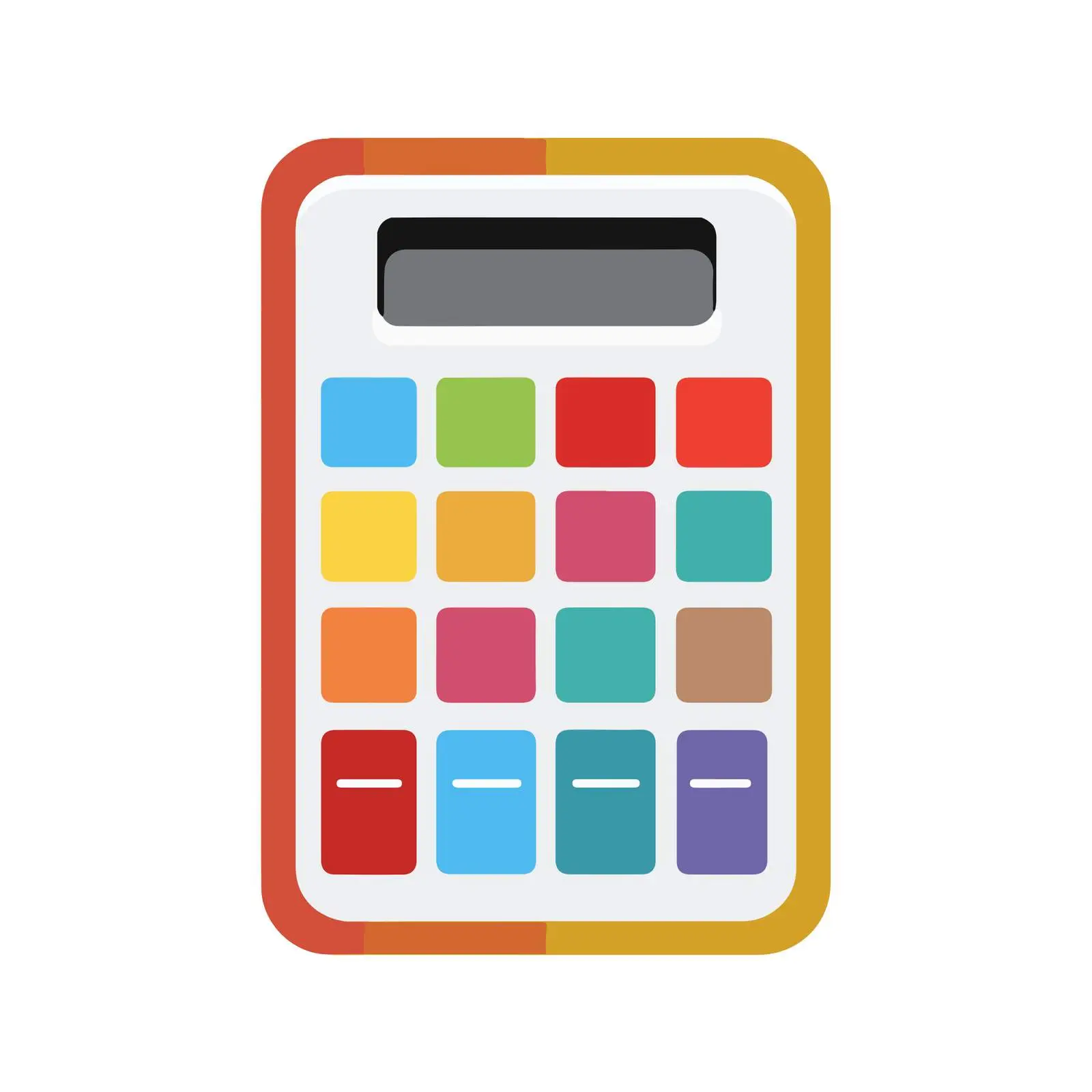 Calculator icon outline flat vector style — free download from Dotvec