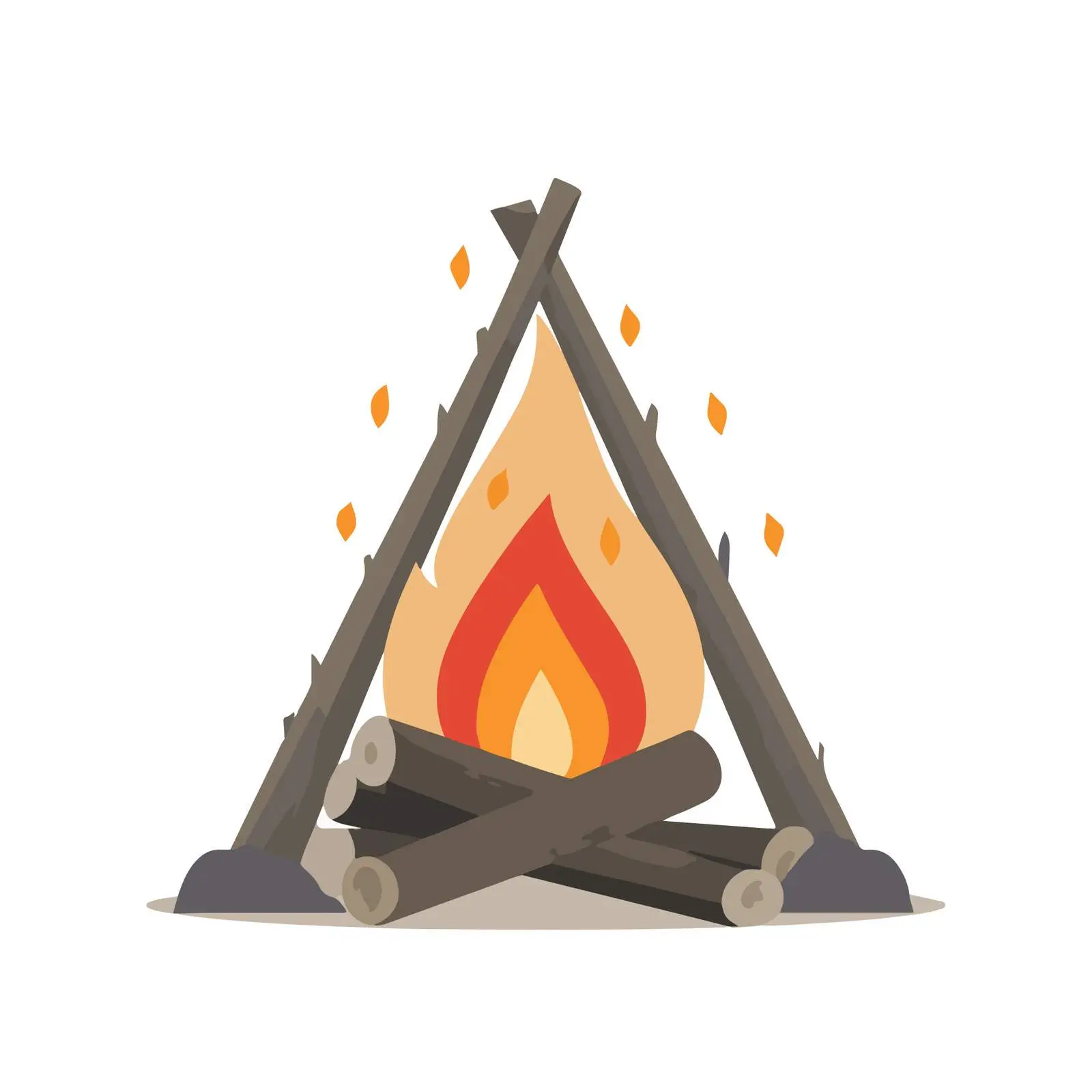 Campfire Vector Icon — free download from Dotvec