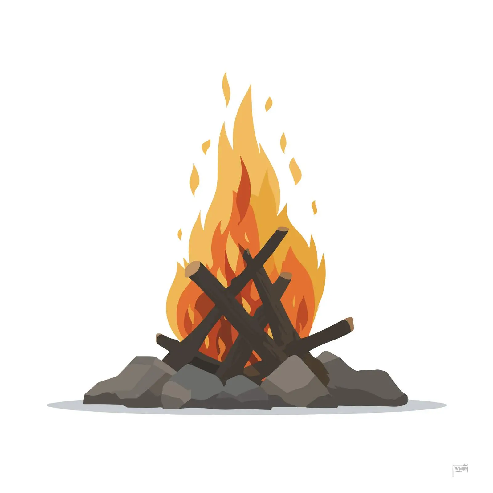 Campfire Icon — free download from Dotvec
