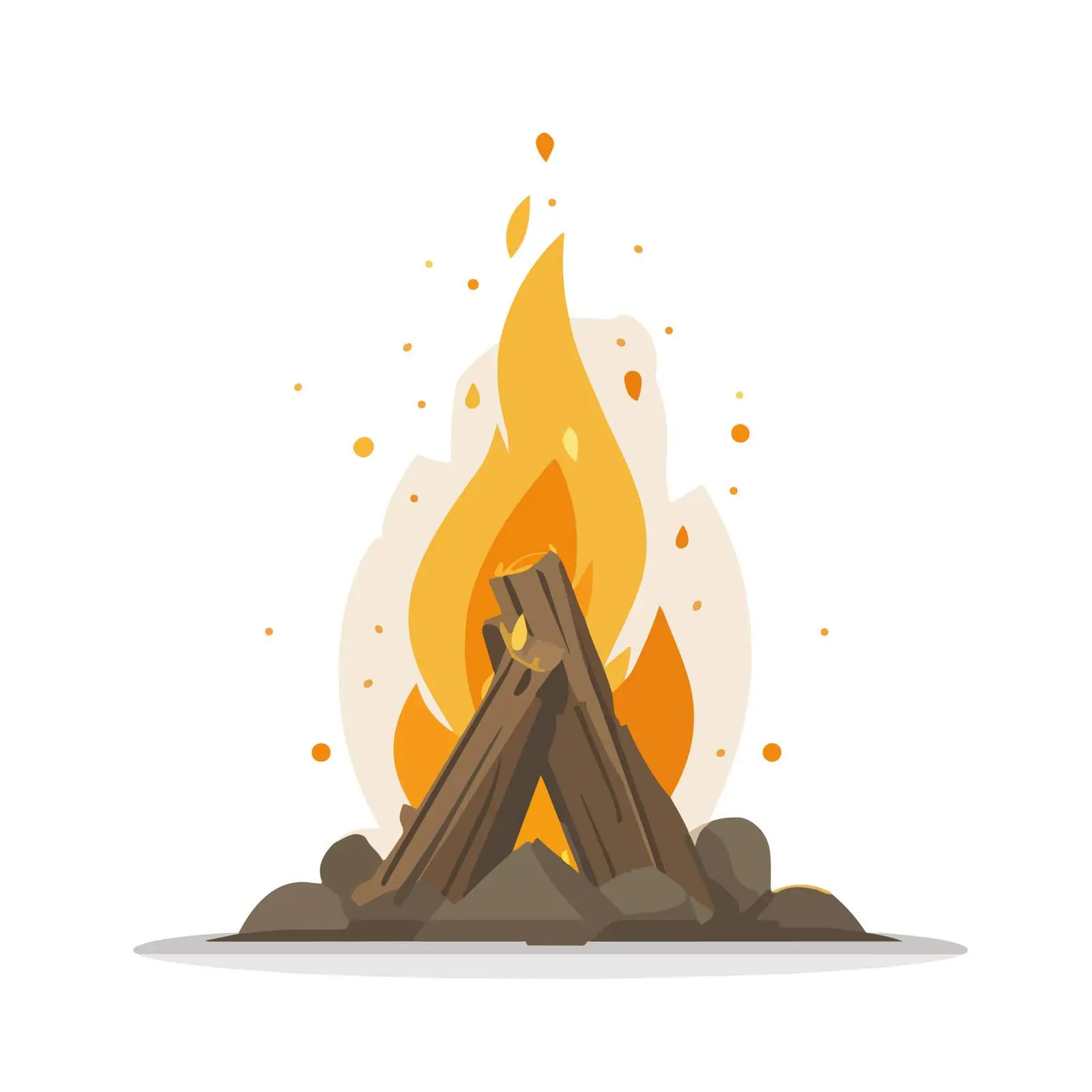 Campfire Icon for Outdoors — free download from Dotvec
