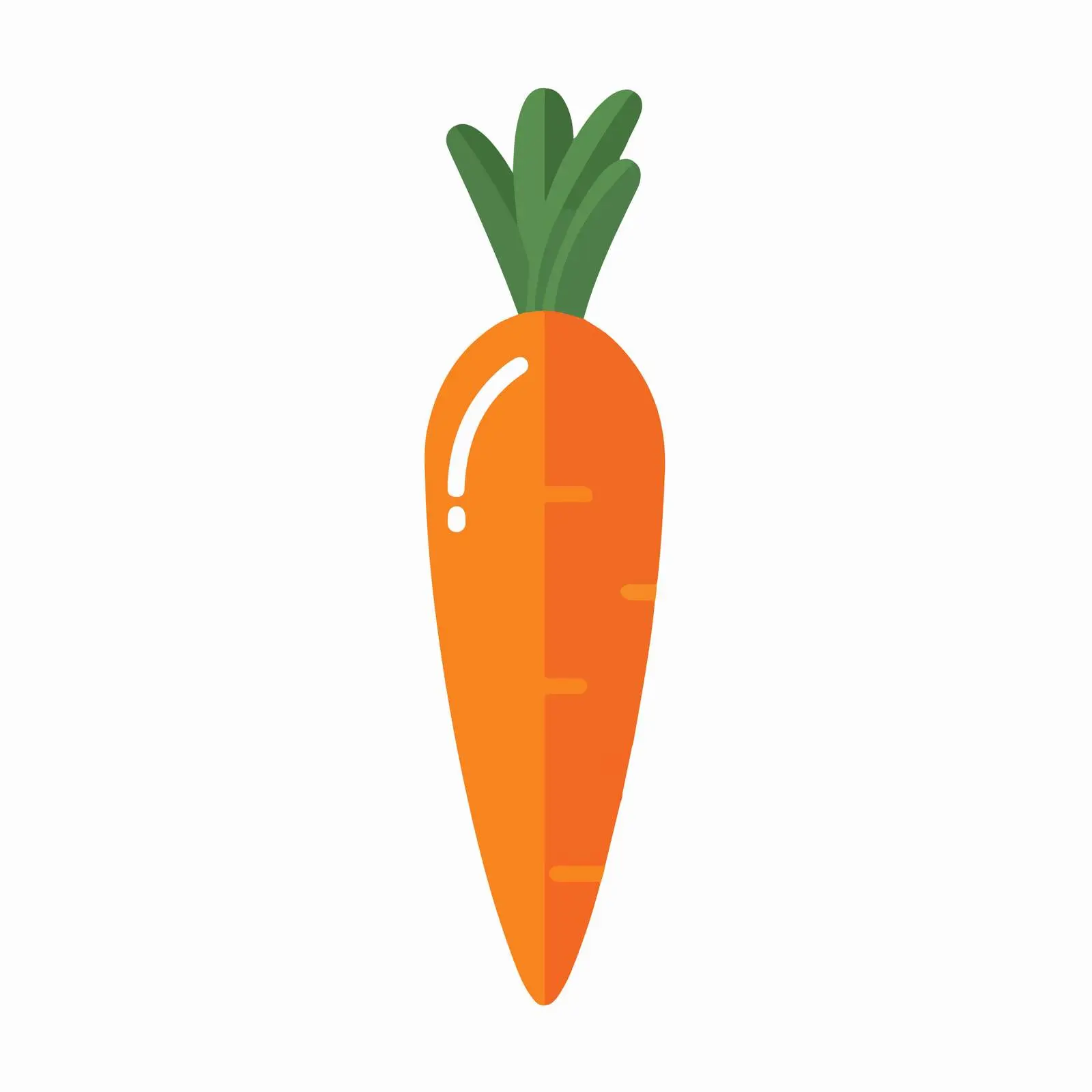 Carrot Icon in Flat Vector Style — free download from Dotvec