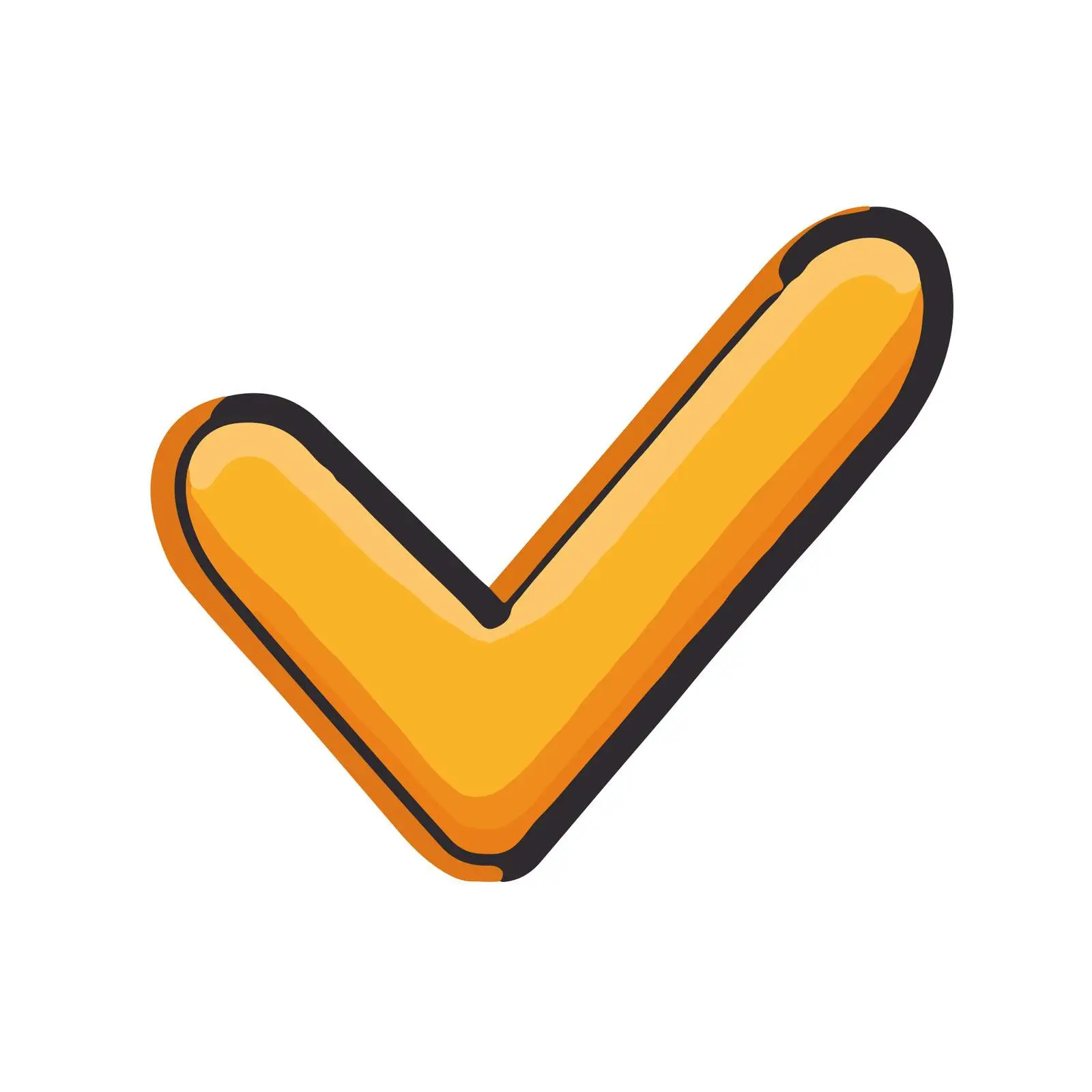 Check Mark Outline Icon – free confirmation image from Dotvec