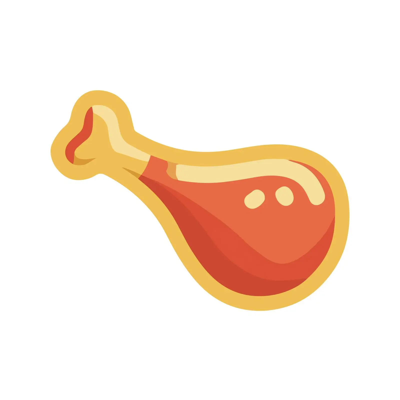 Minimal Chicken Leg Icon — free download from Dotvec