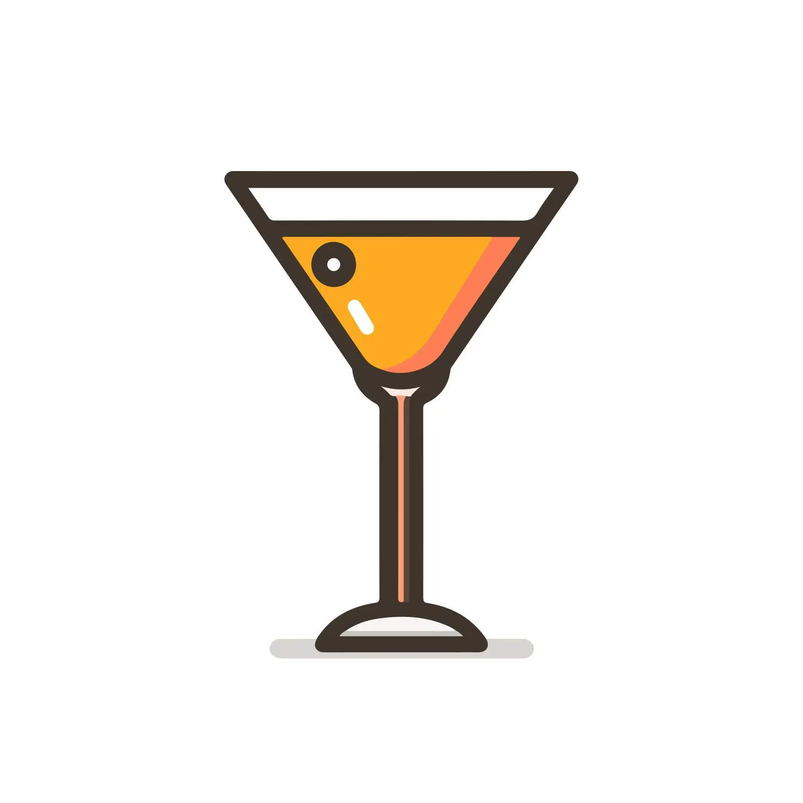 Stylish Cocktail Glass Icon — free download from Dotvec