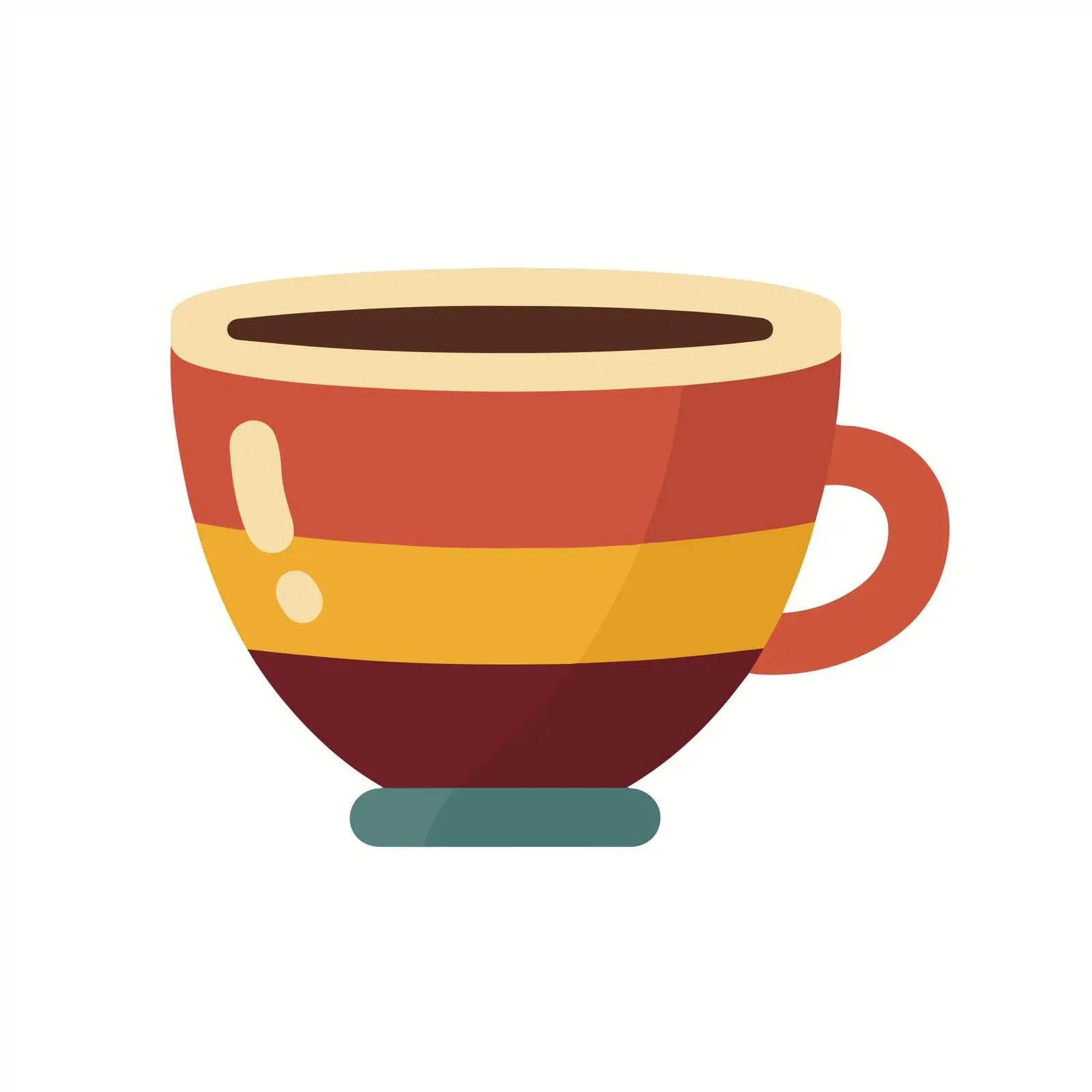 Colorful Coffee Cup Icon — free download from Dotvec
