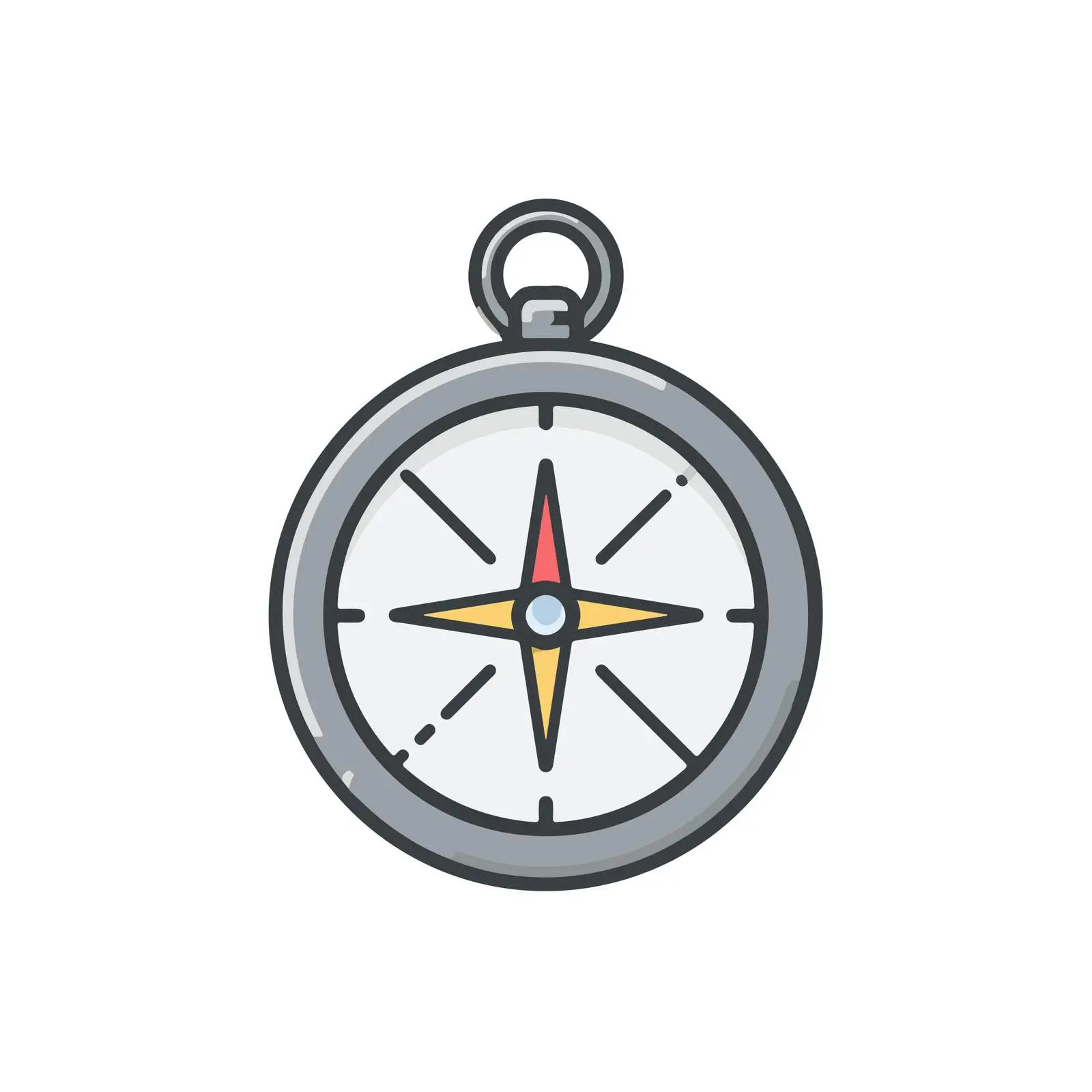 Compass Outline Icon — free download from Dotvec