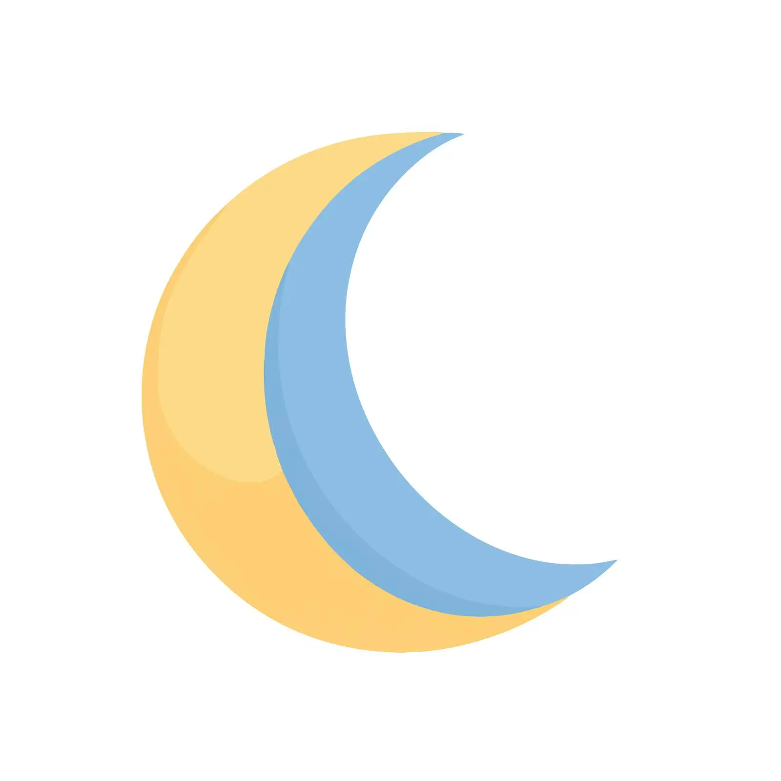 Flat Crescent Moon Icon — free download from Dotvec