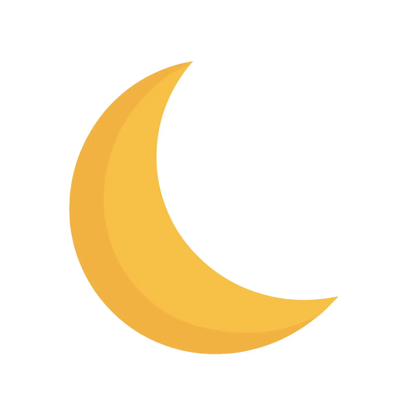 Crescent Moon Flat Vector Icon — free download from Dotvec