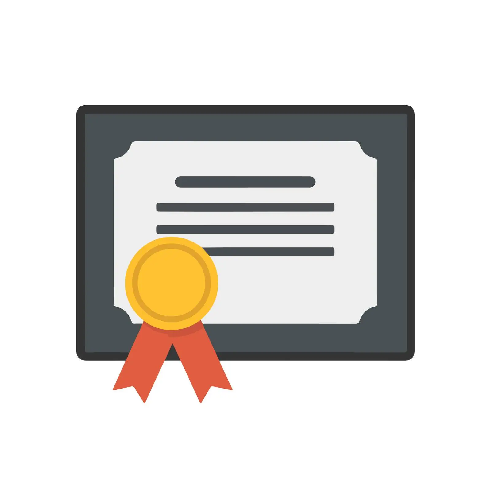 Diploma Certificate Flat Icon — free download from Dotvec