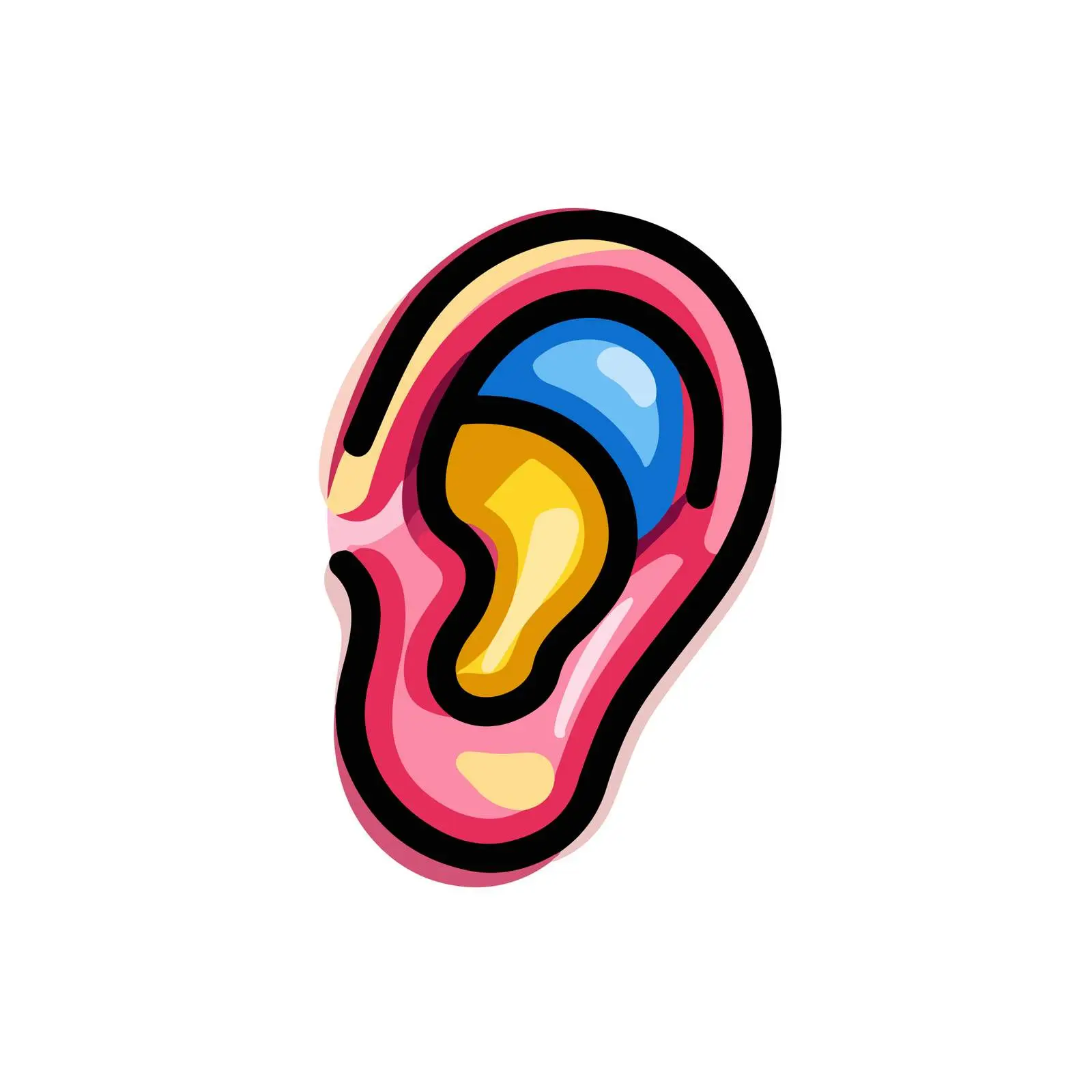 Colorful Ear Icon Design — free download from Dotvec
