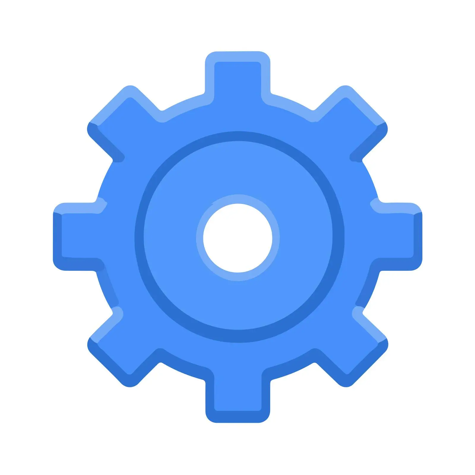 Gear Icon in Flat Vector Style — free download from Dotvec