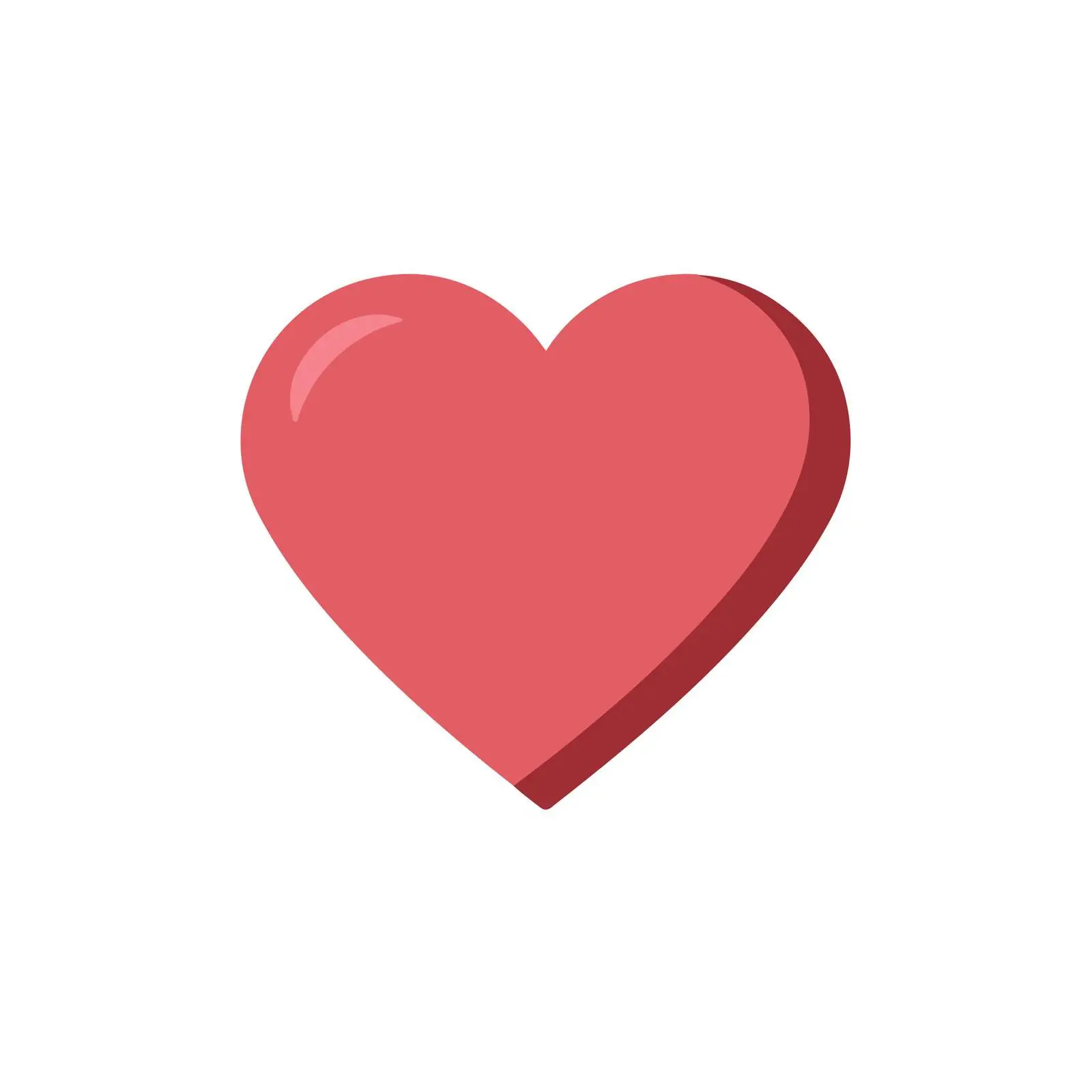 Heart Icon Flat Vector Design — free download from Dotvec
