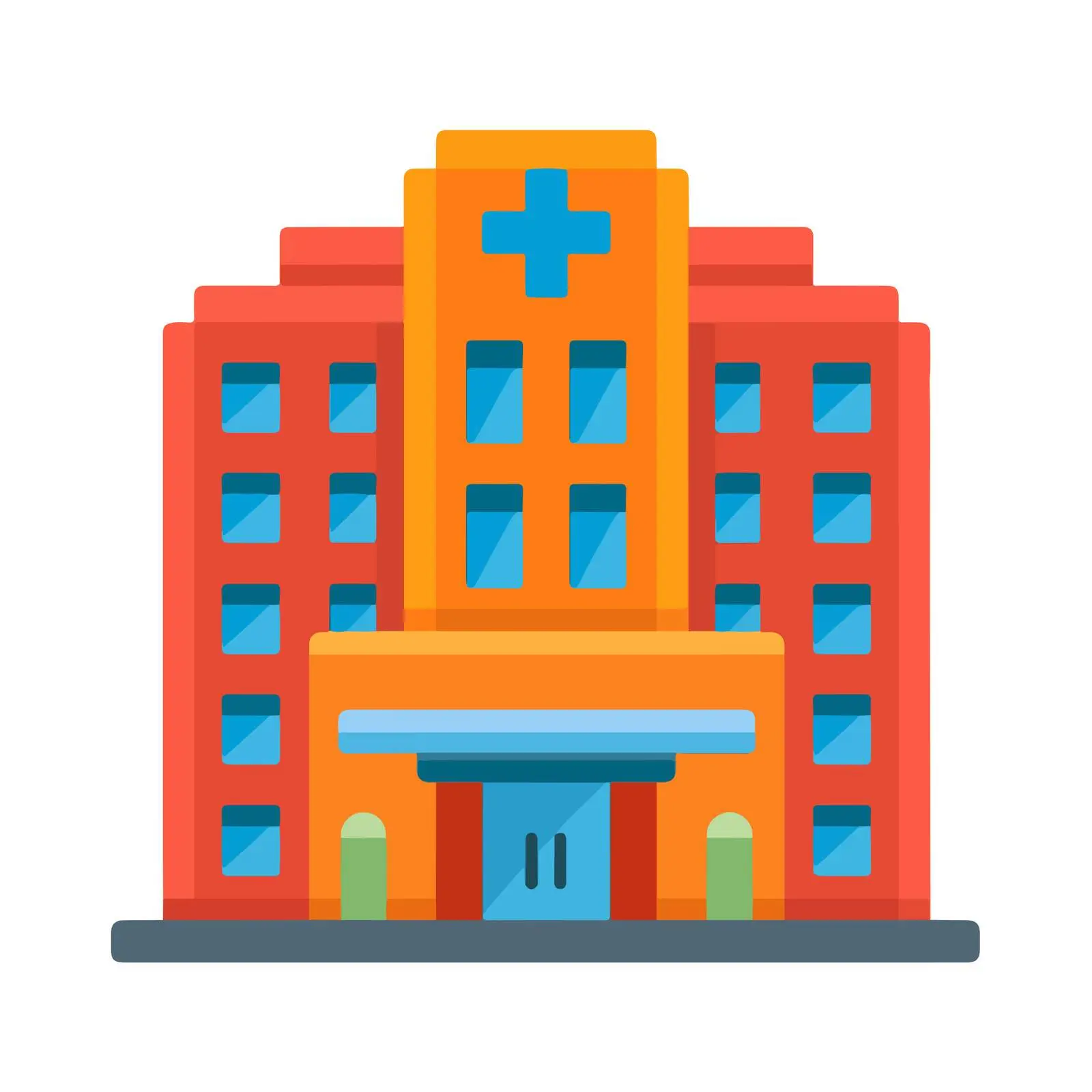 Colorful Hospital Icon — free download from Dotvec