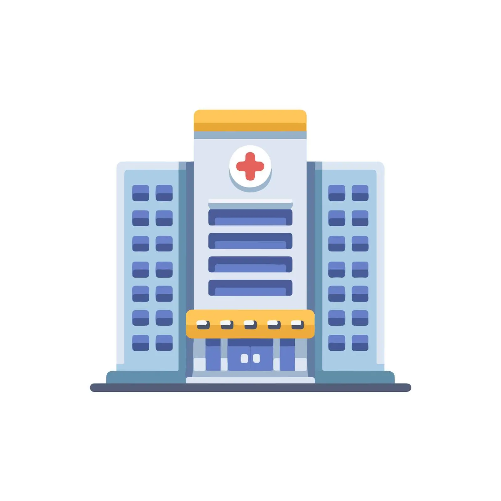 Hospital Flat Vector Icon — free download from Dotvec