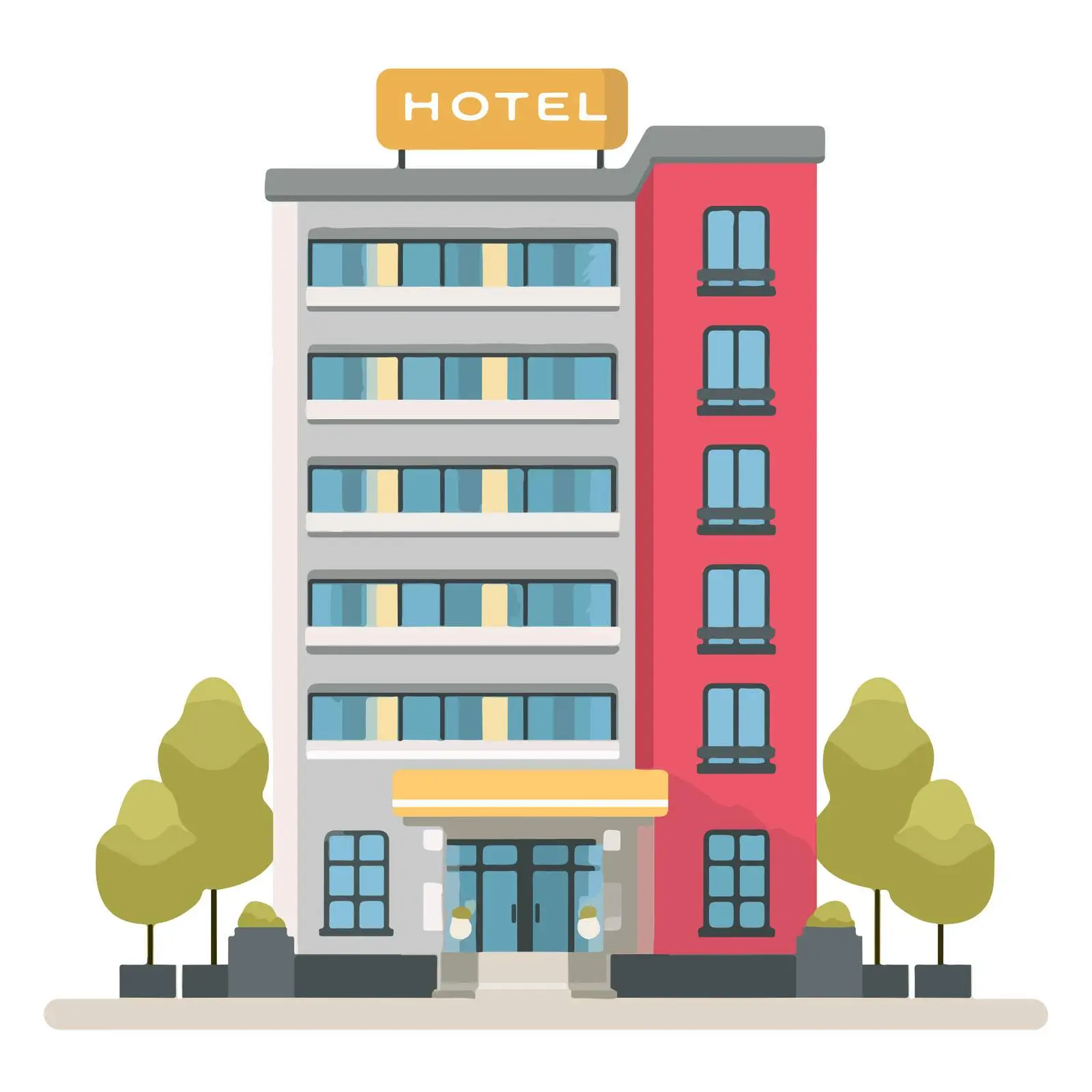 Hotel Building Flat Vector Icon — free download from Dotvec