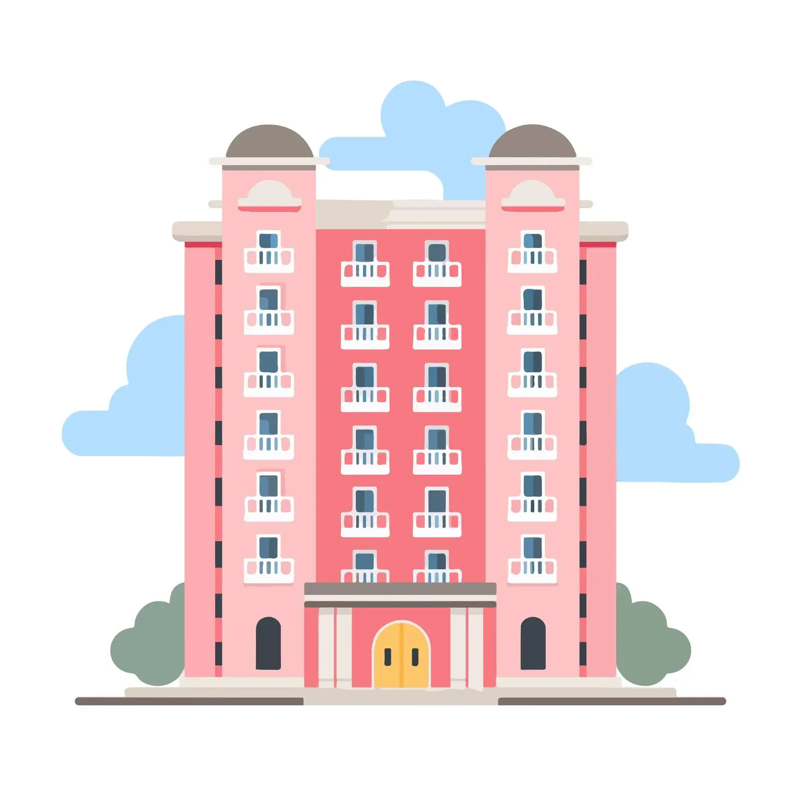 Hotel Building Icon Vector Illustration — free download from Dotvec