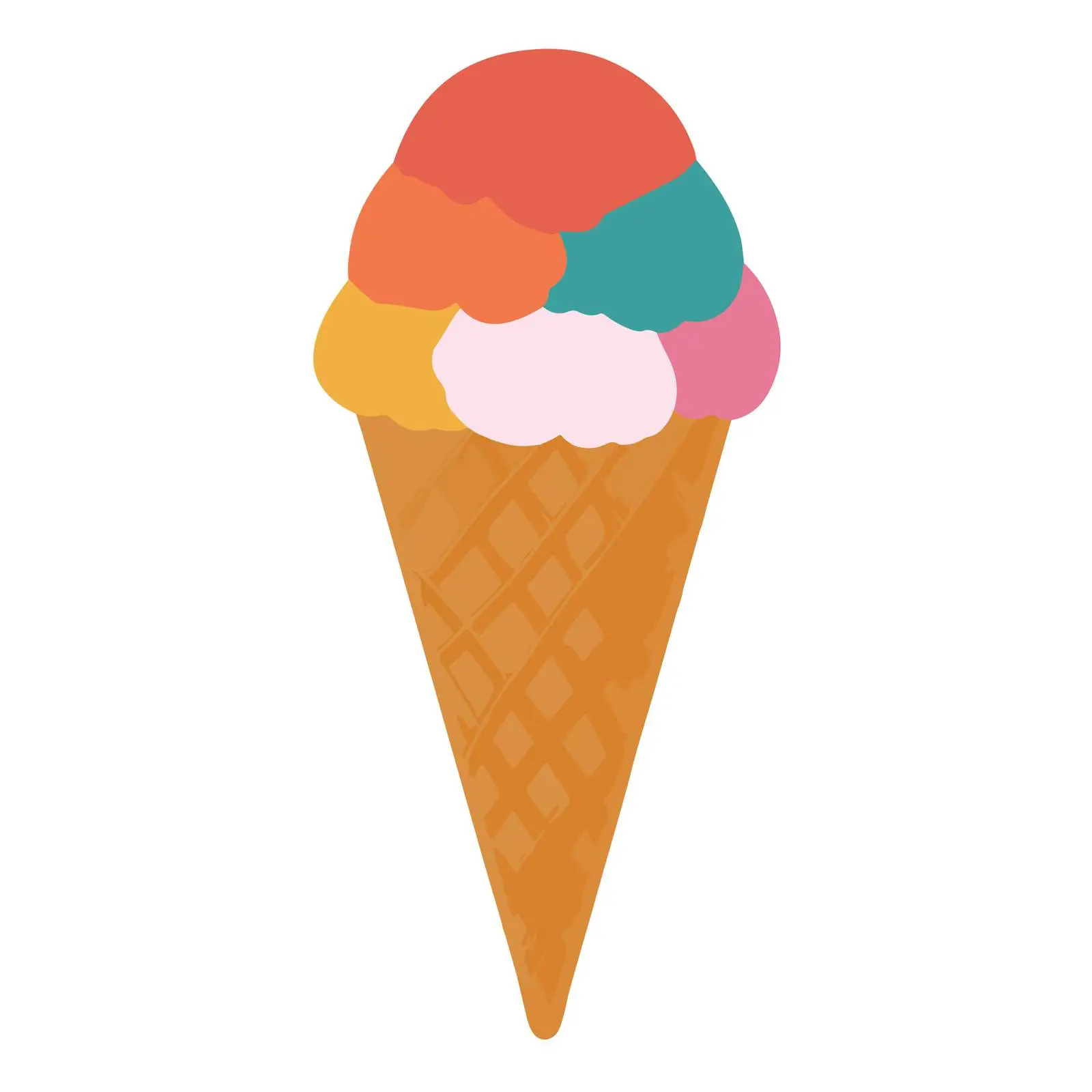 Minimal Ice Cream Cone Icon — free download from Dotvec