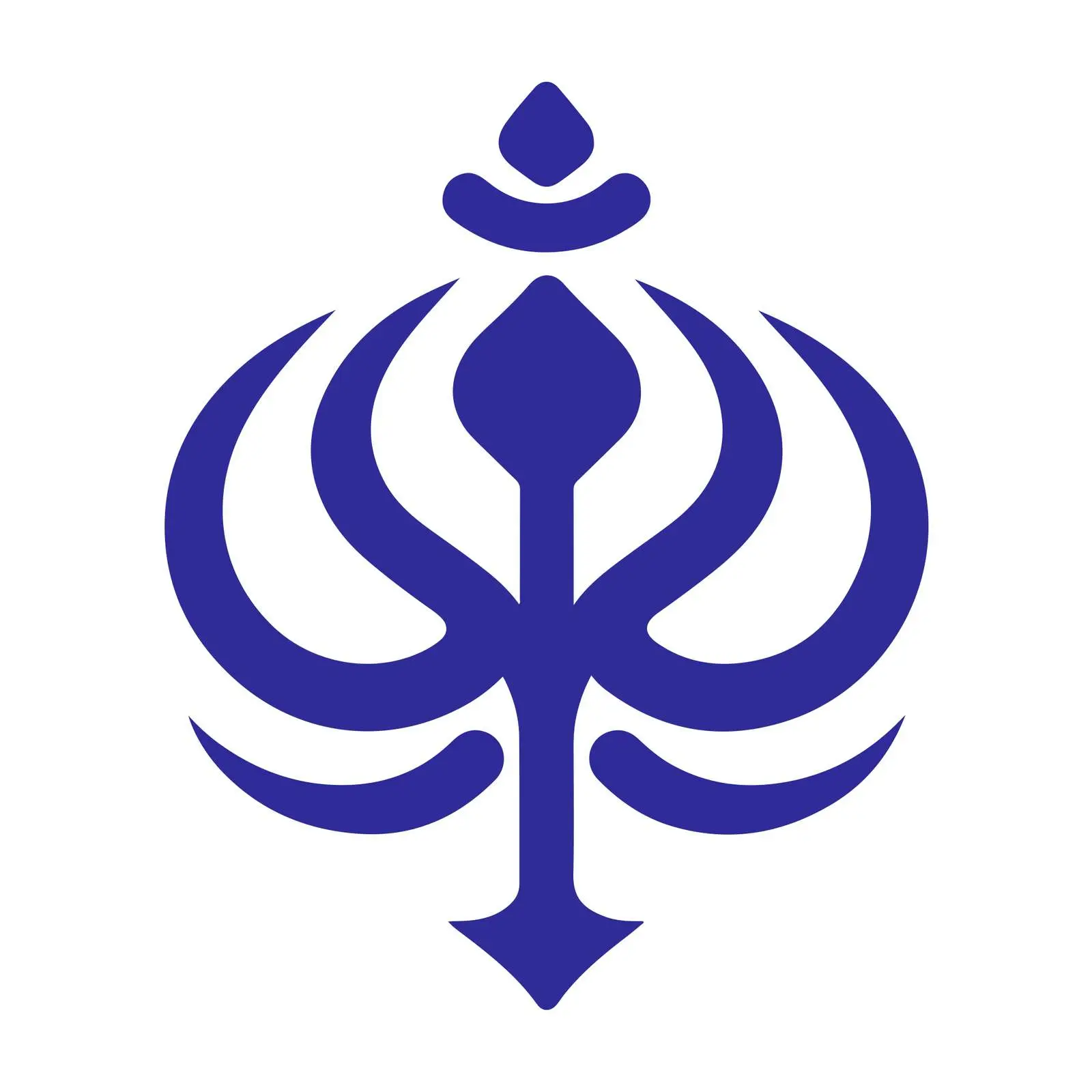 Khanda Symbol Flat Vector Icon — free download from Dotvec