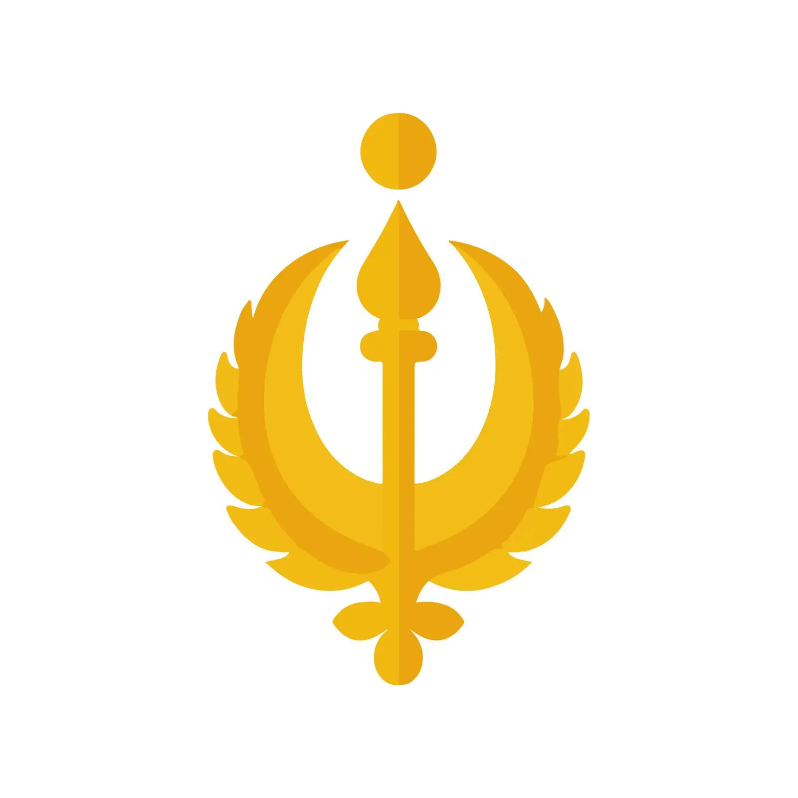 Khanda Symbol Flat Vector Icon — free download from Dotvec