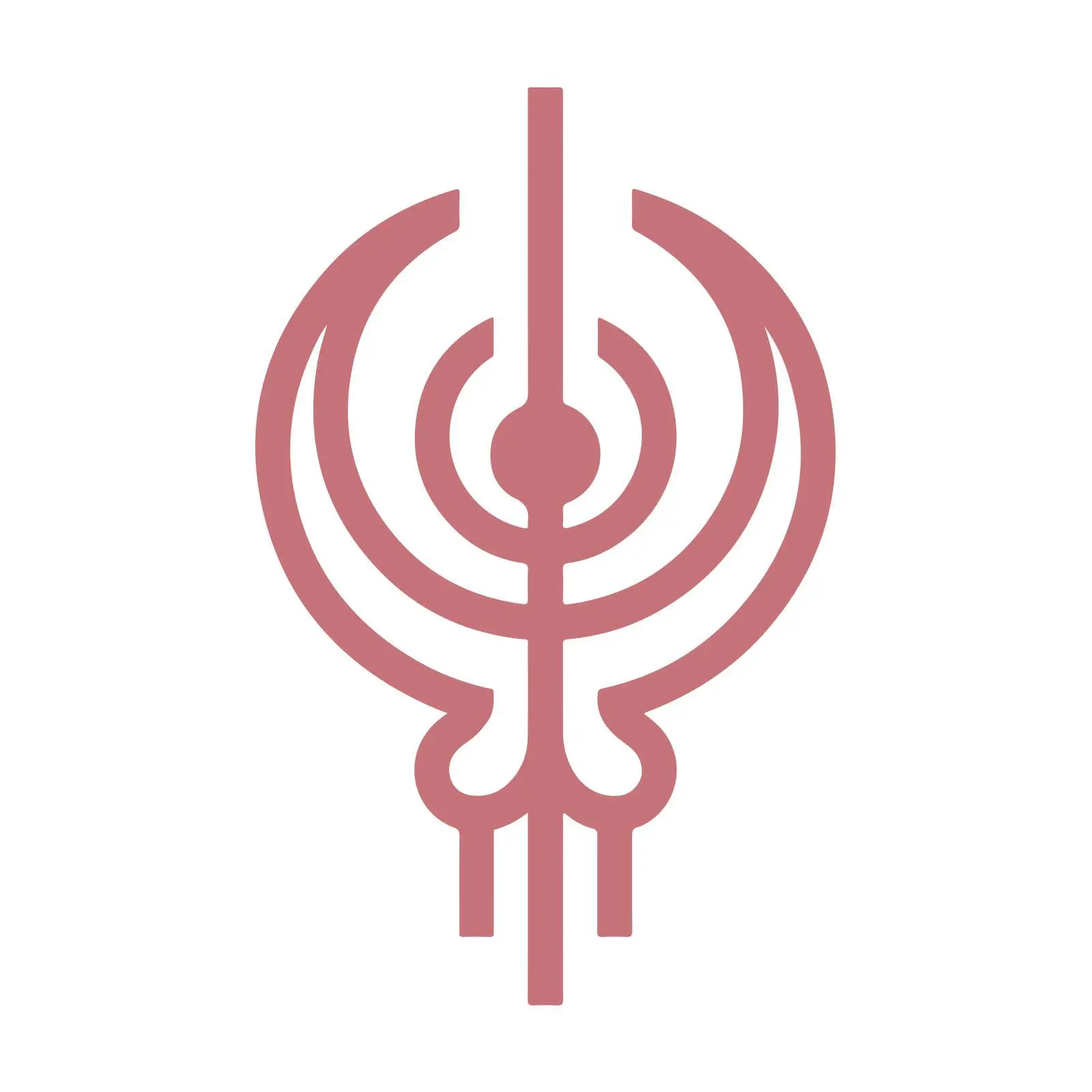 Khanda Symbol Flat Vector Icon — free download from Dotvec