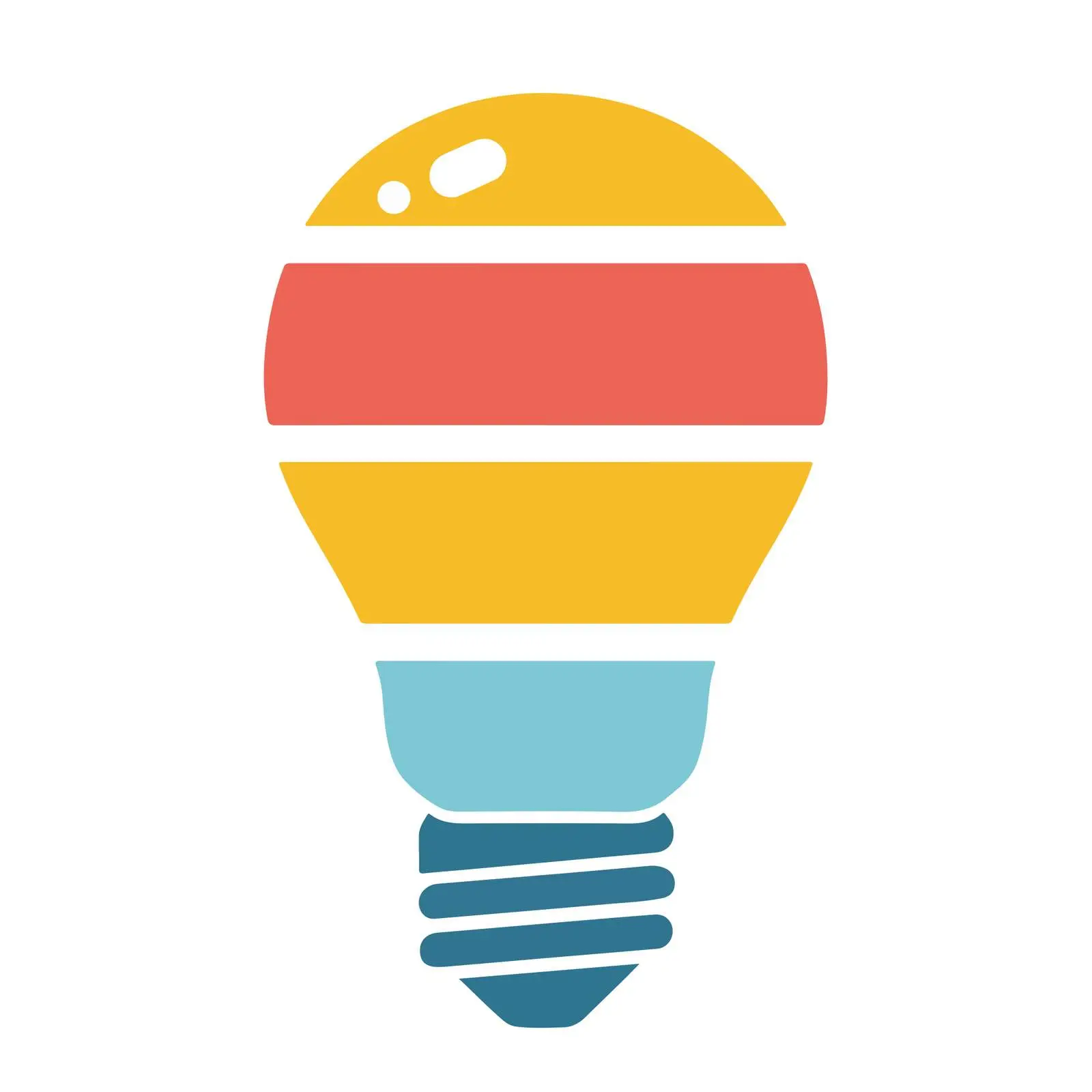 Colorful Light Bulb Icon — free download from Dotvec