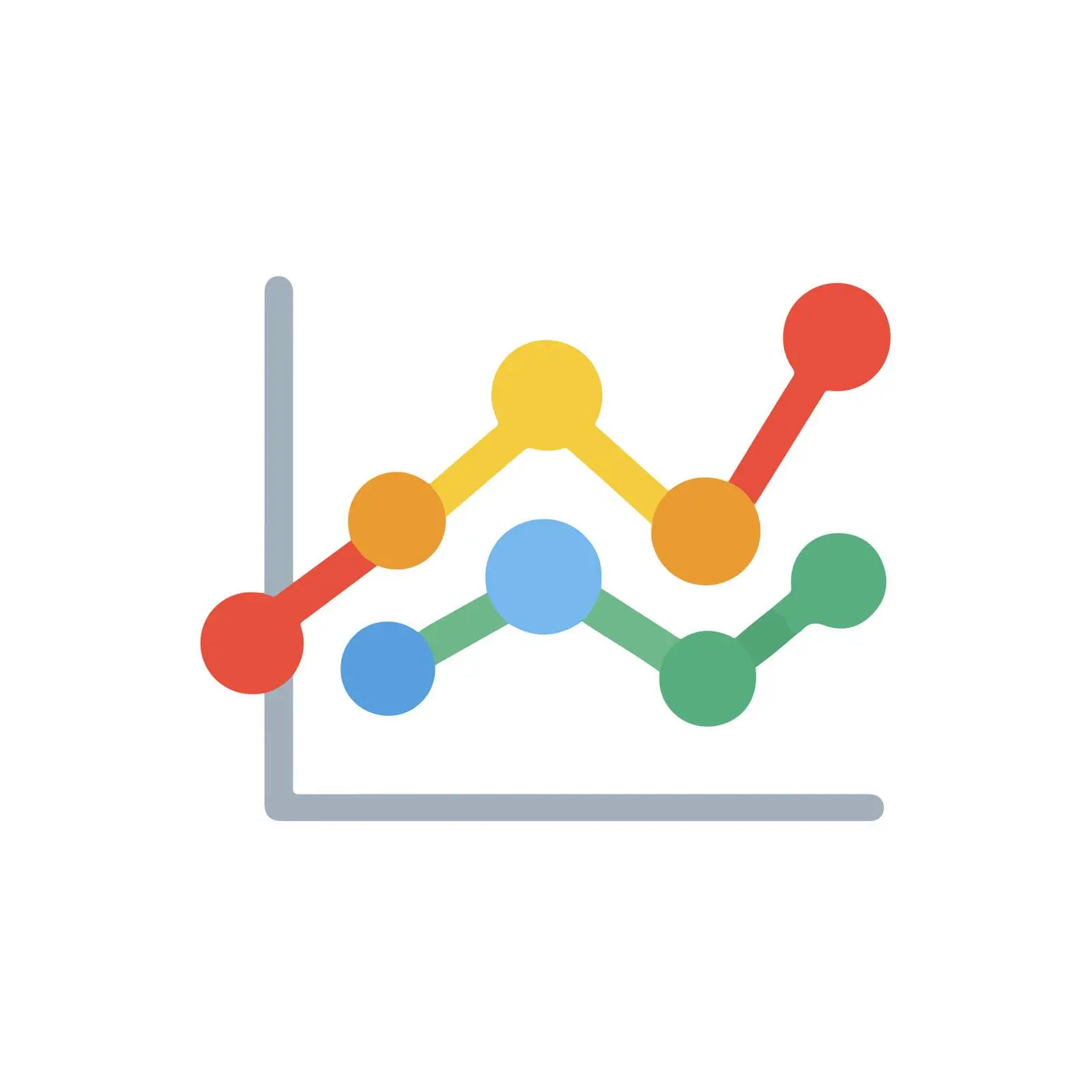 Colorful Line Graph Icon — free download from Dotvec