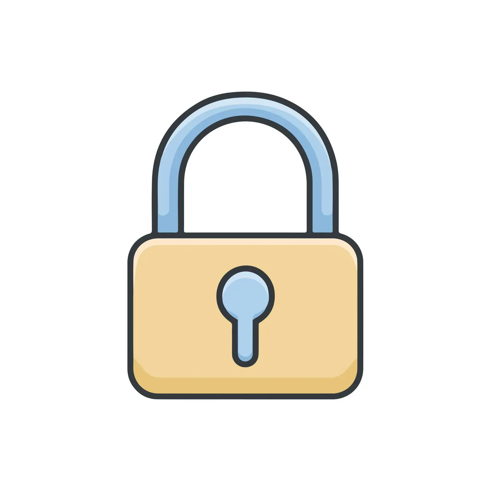 Lock Outline Vector Icon — free download from Dotvec