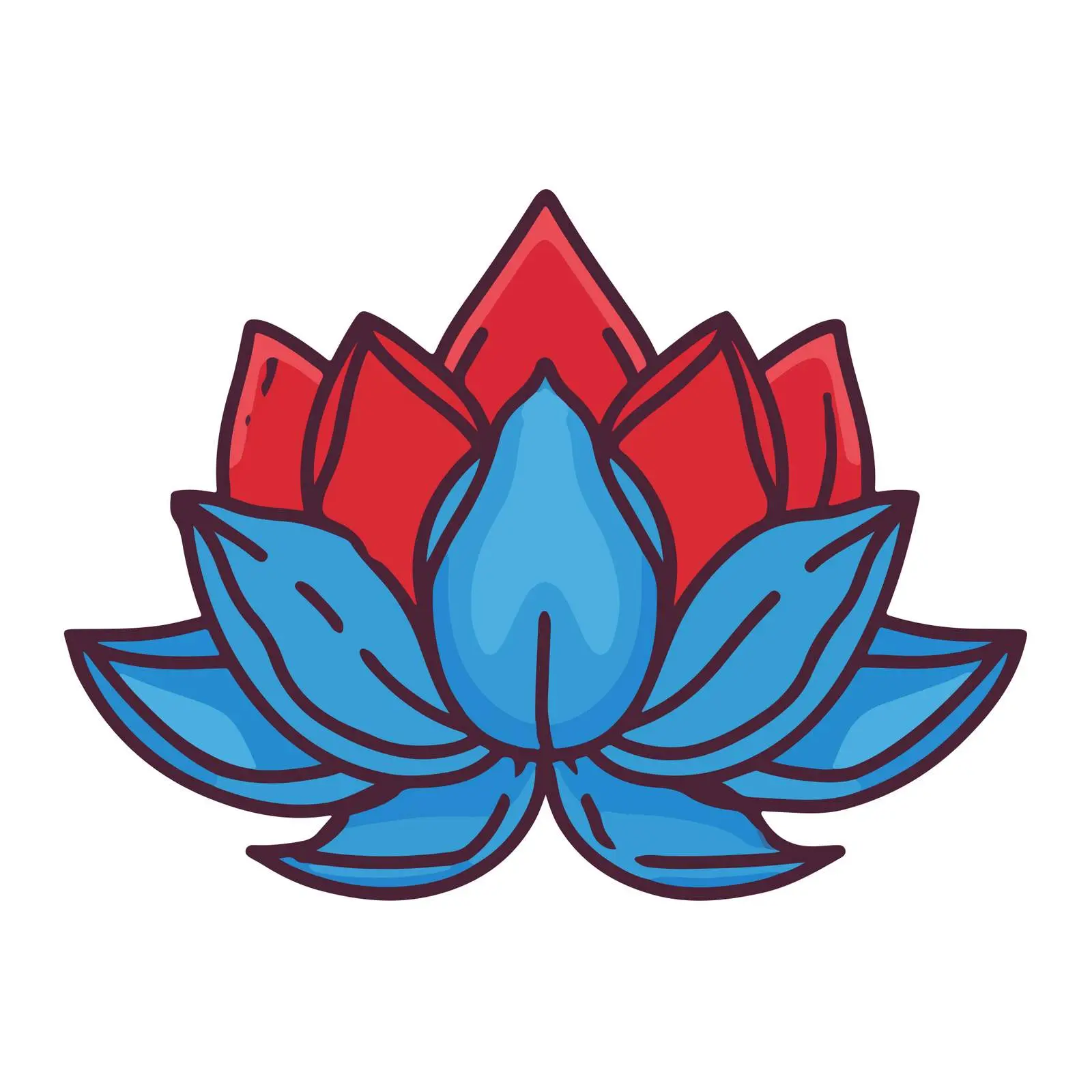 Lotus Flower Outline Vector Icon — free download from Dotvec