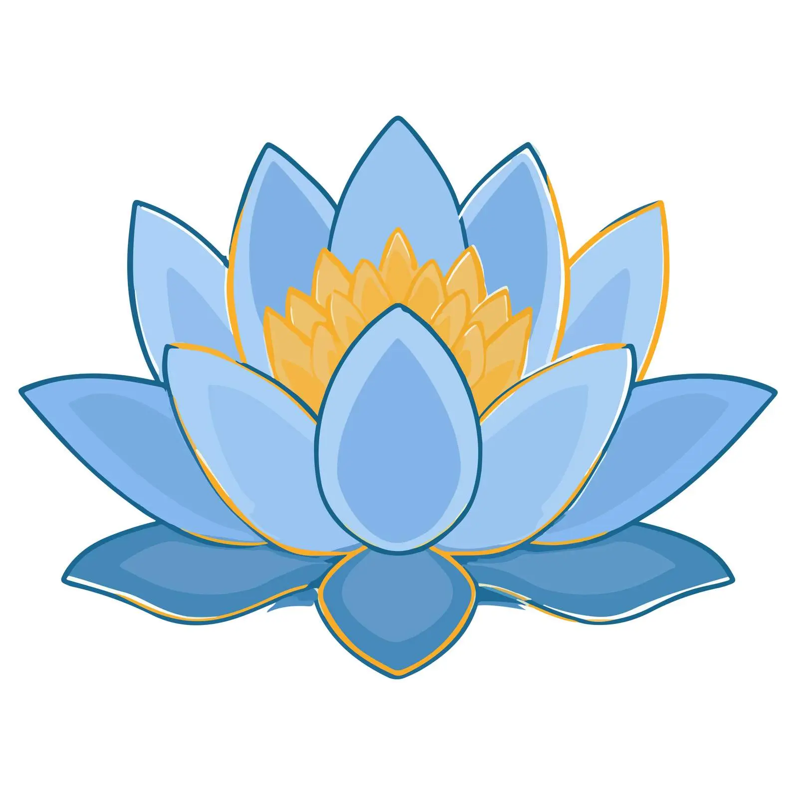 Lotus Flower Outline Icon — free download from Dotvec