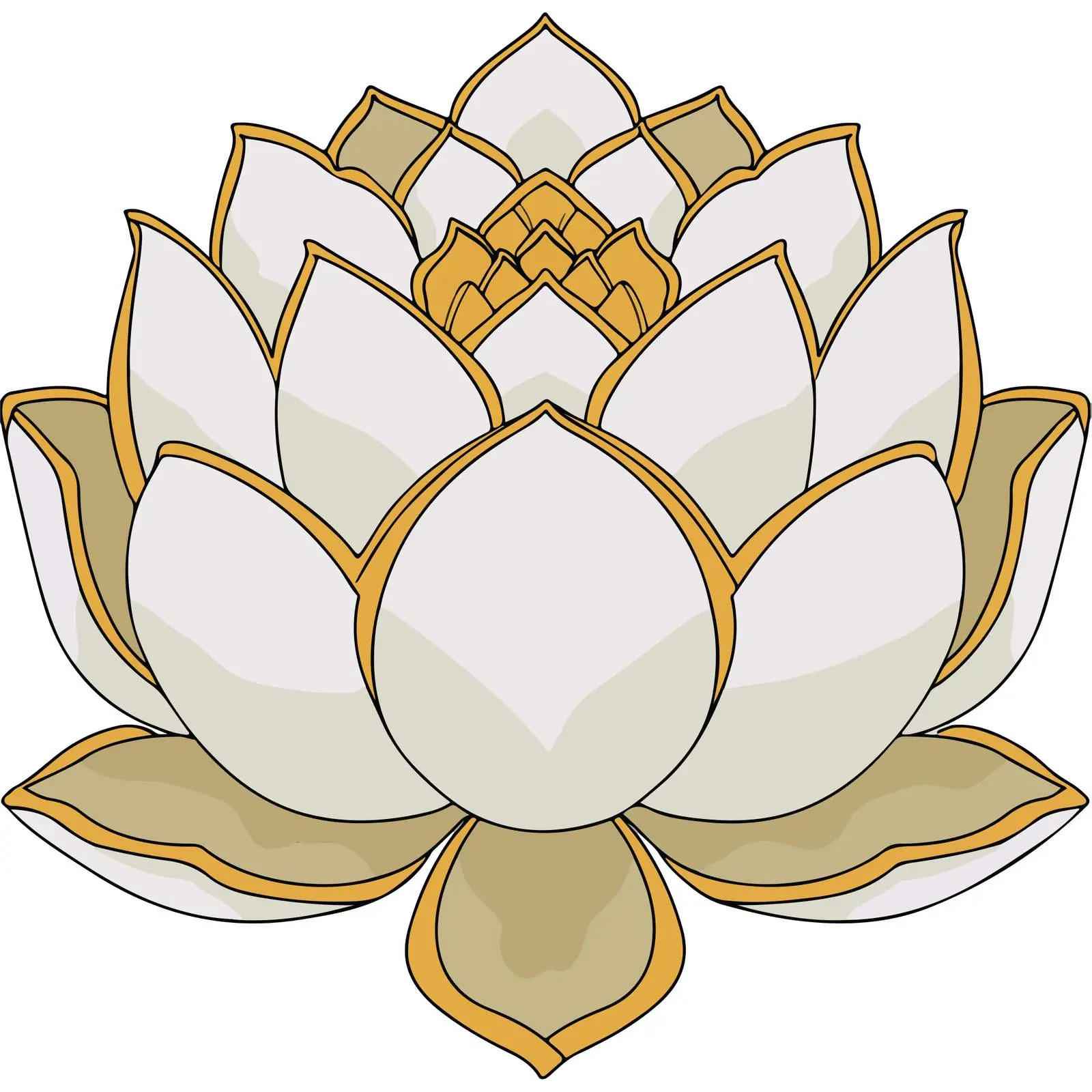 Lotus Flower Outline Icon — free download from Dotvec
