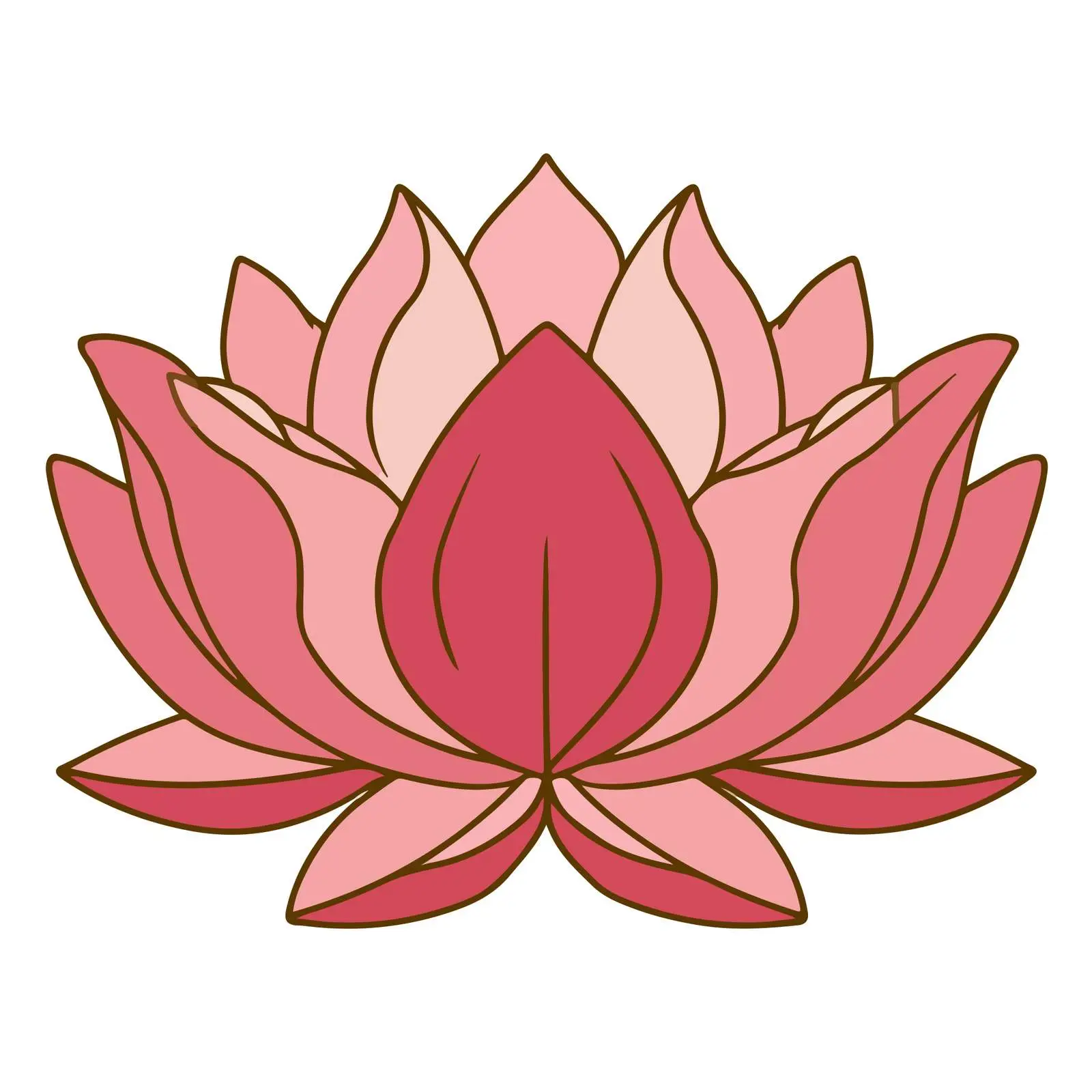 Lotus Flower Outline Icon — free download from Dotvec