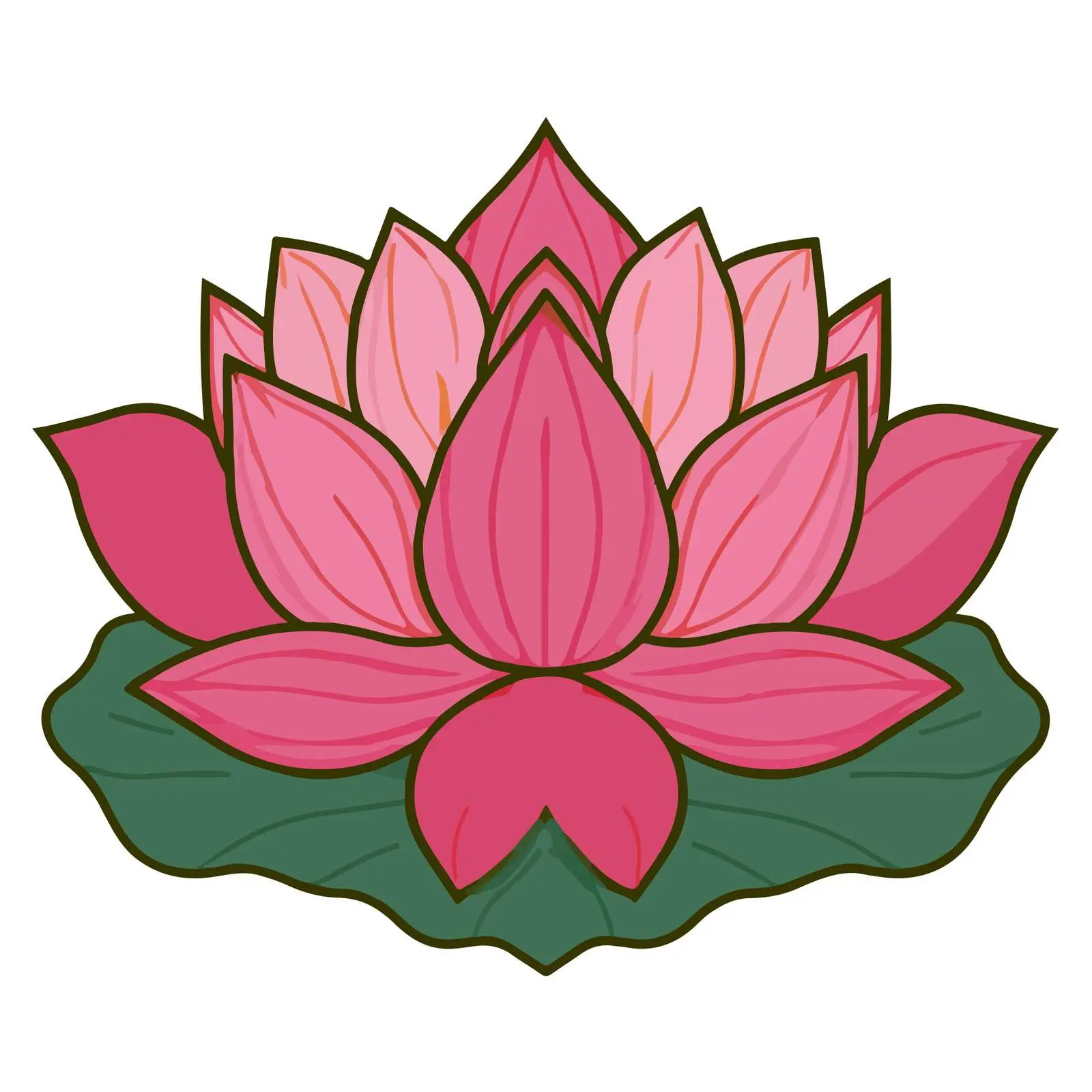 Lotus Flower Outline Icon — free download from Dotvec