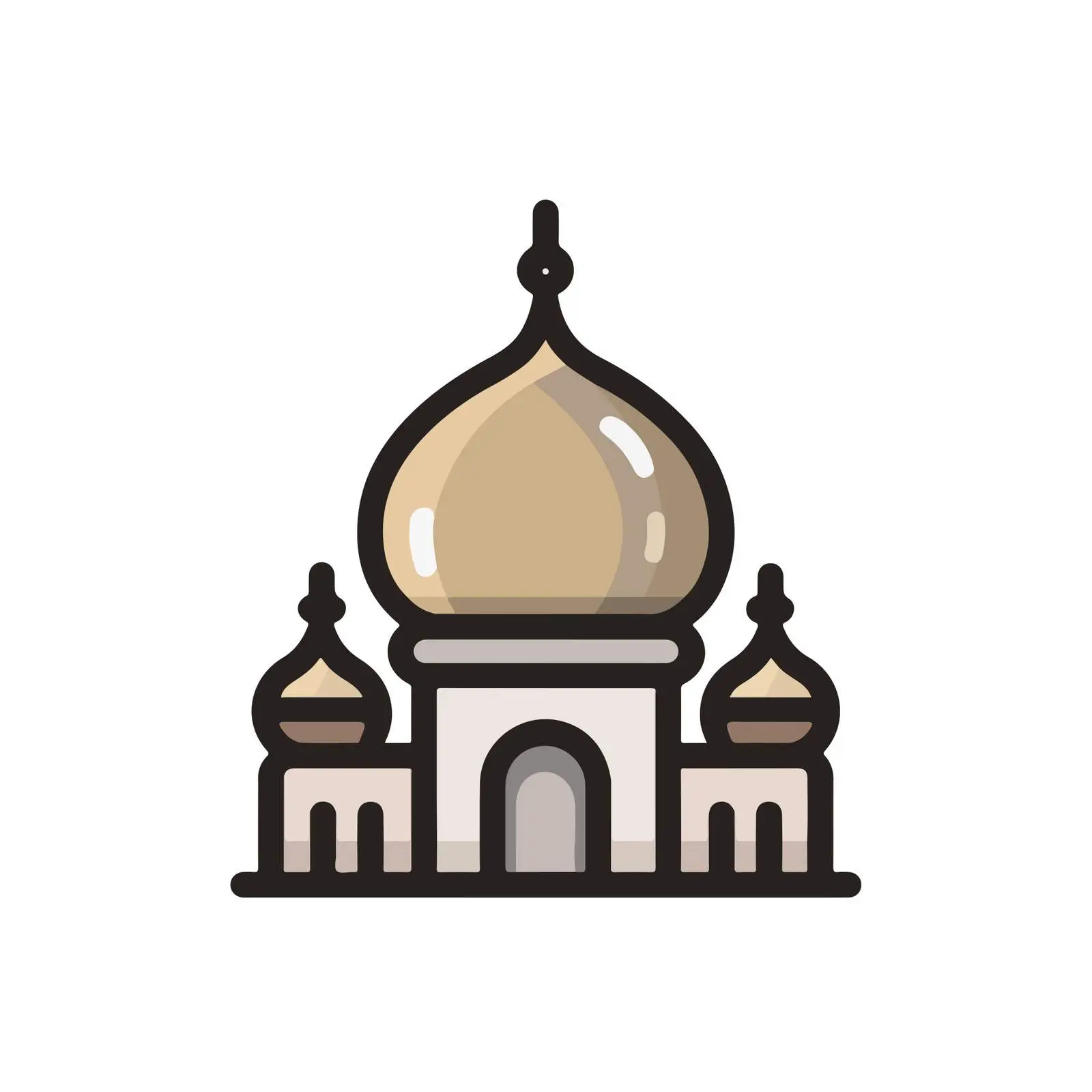 Mosque Dome Outline Icon — free download from Dotvec
