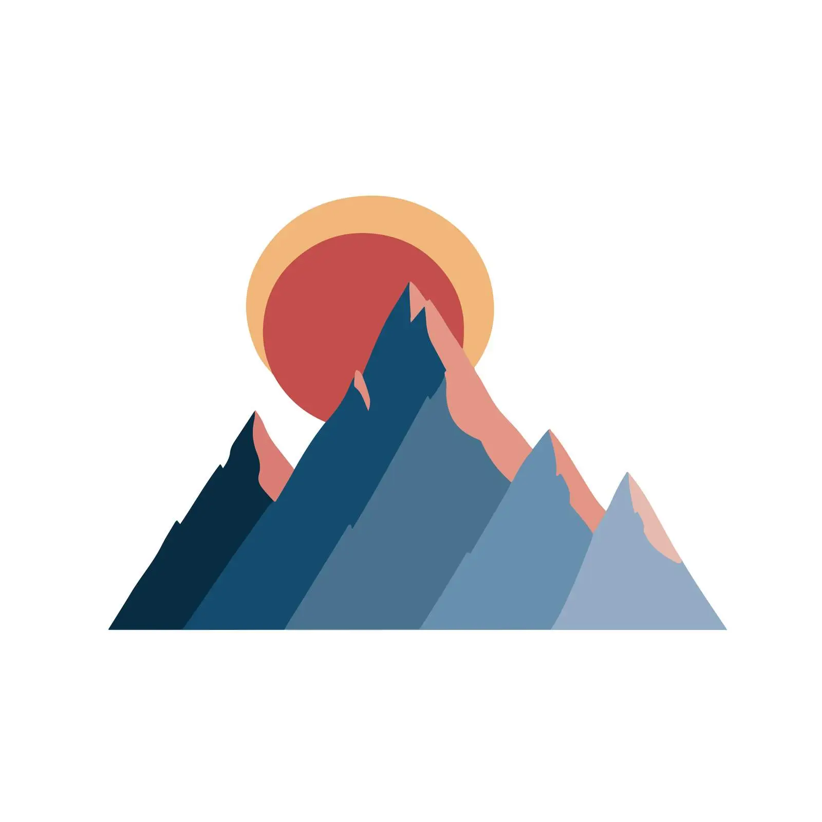 Mountain Icon in Flat Vector Style — free download from Dotvec