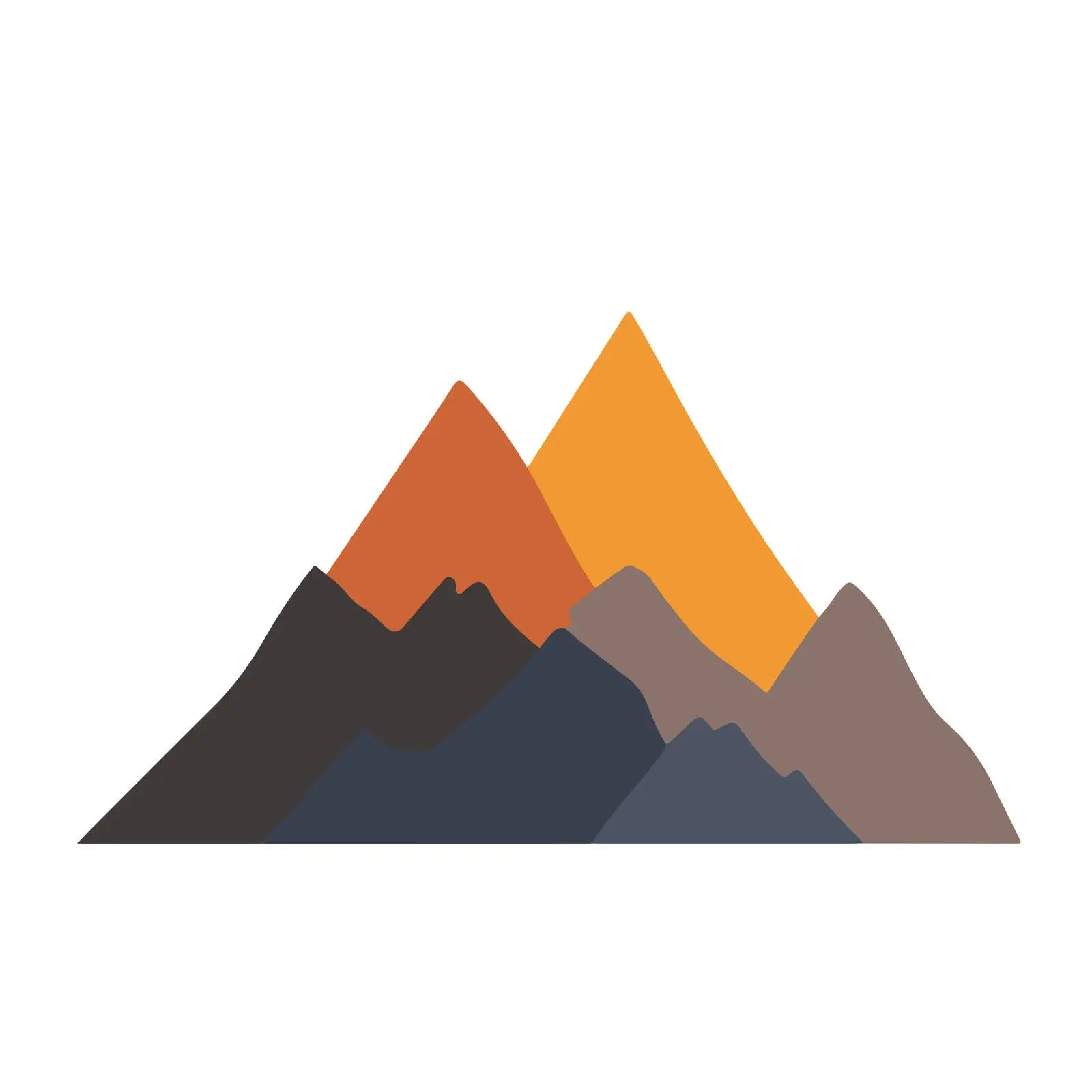Mountain Icon in Flat Style — free download from Dotvec