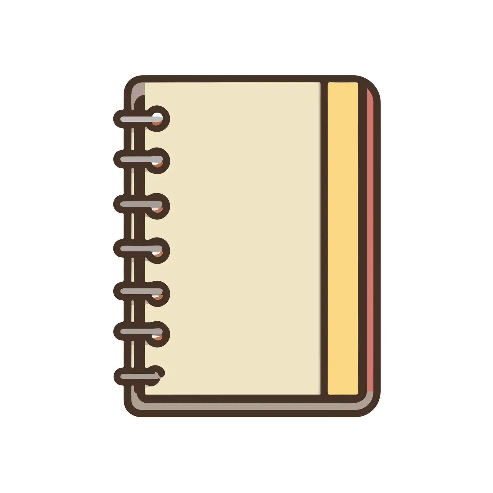 Notebook Outline Icon — free download from Dotvec