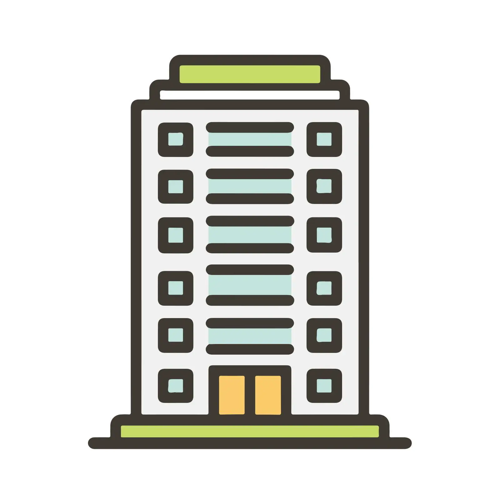 Office Building Outline Icon — free download from Dotvec