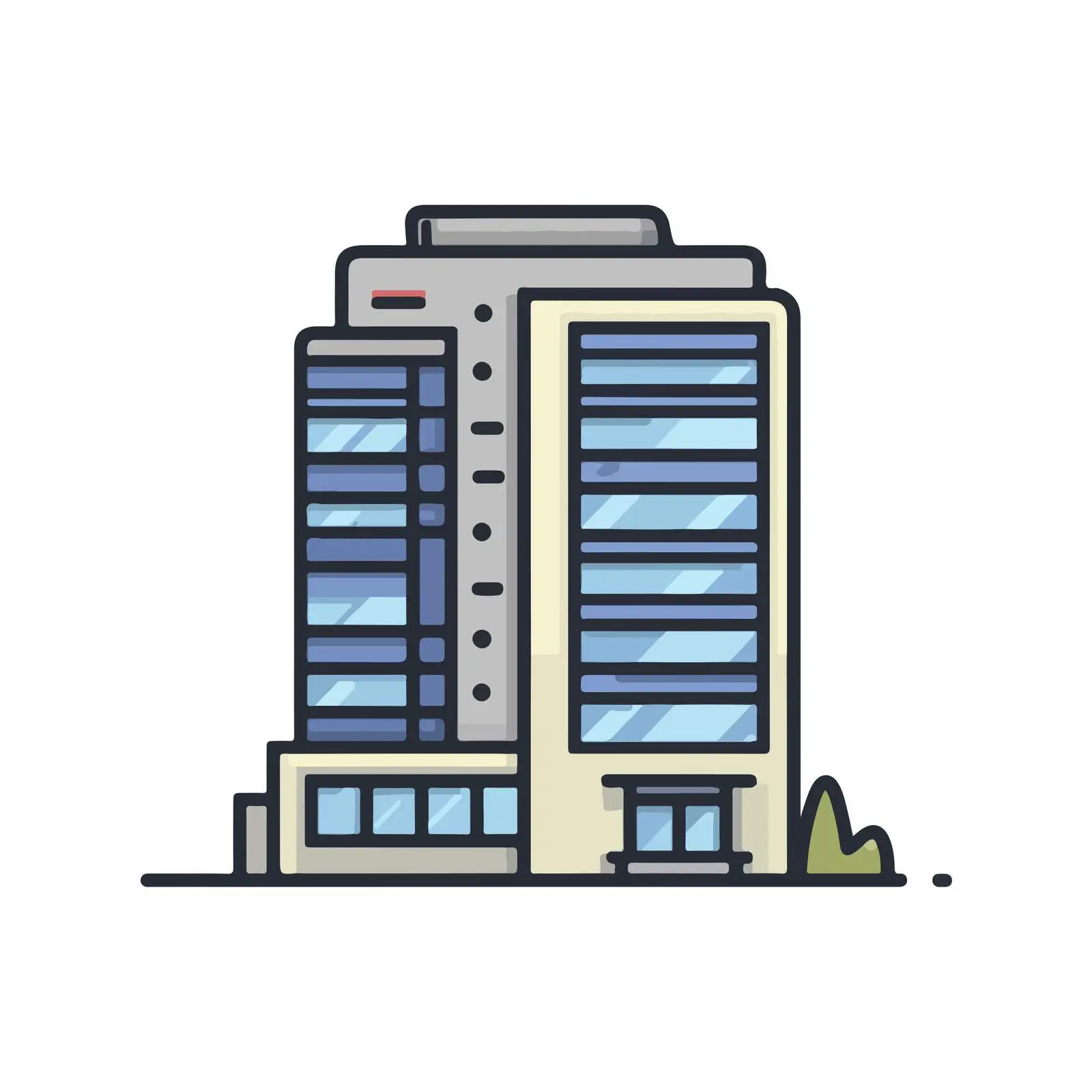 Office Building Outline Icon — free download from Dotvec